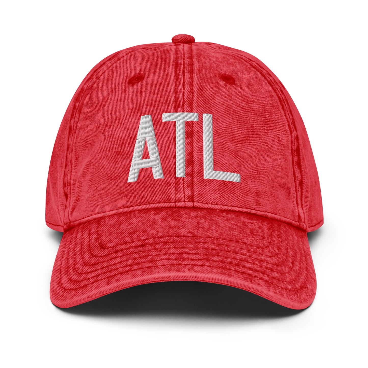 Airport Code Twill Cap - White • ATL Atlanta • YHM Designs - Image 22
