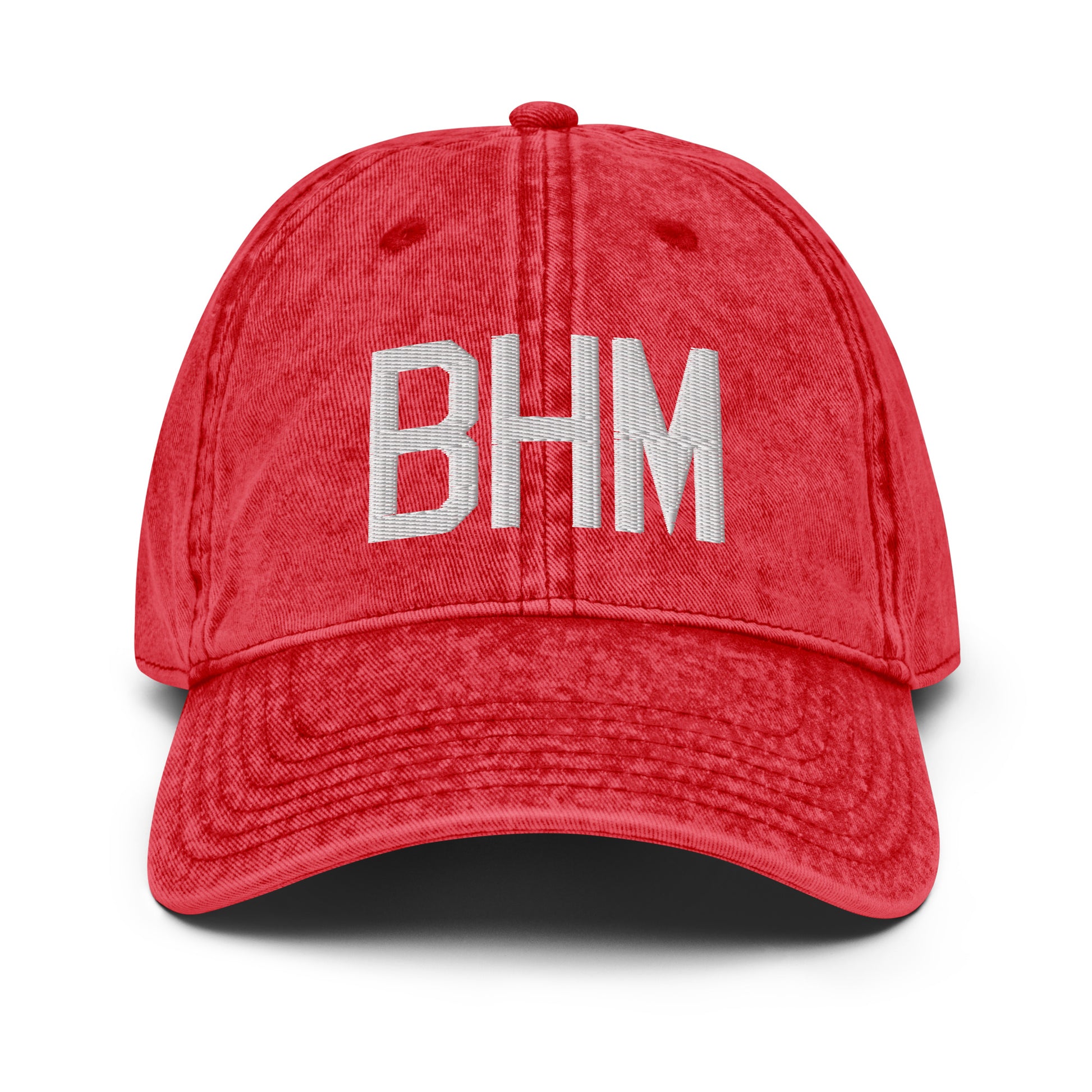 Airport Code Twill Cap - White • BHM Birmingham • YHM Designs - Image 22