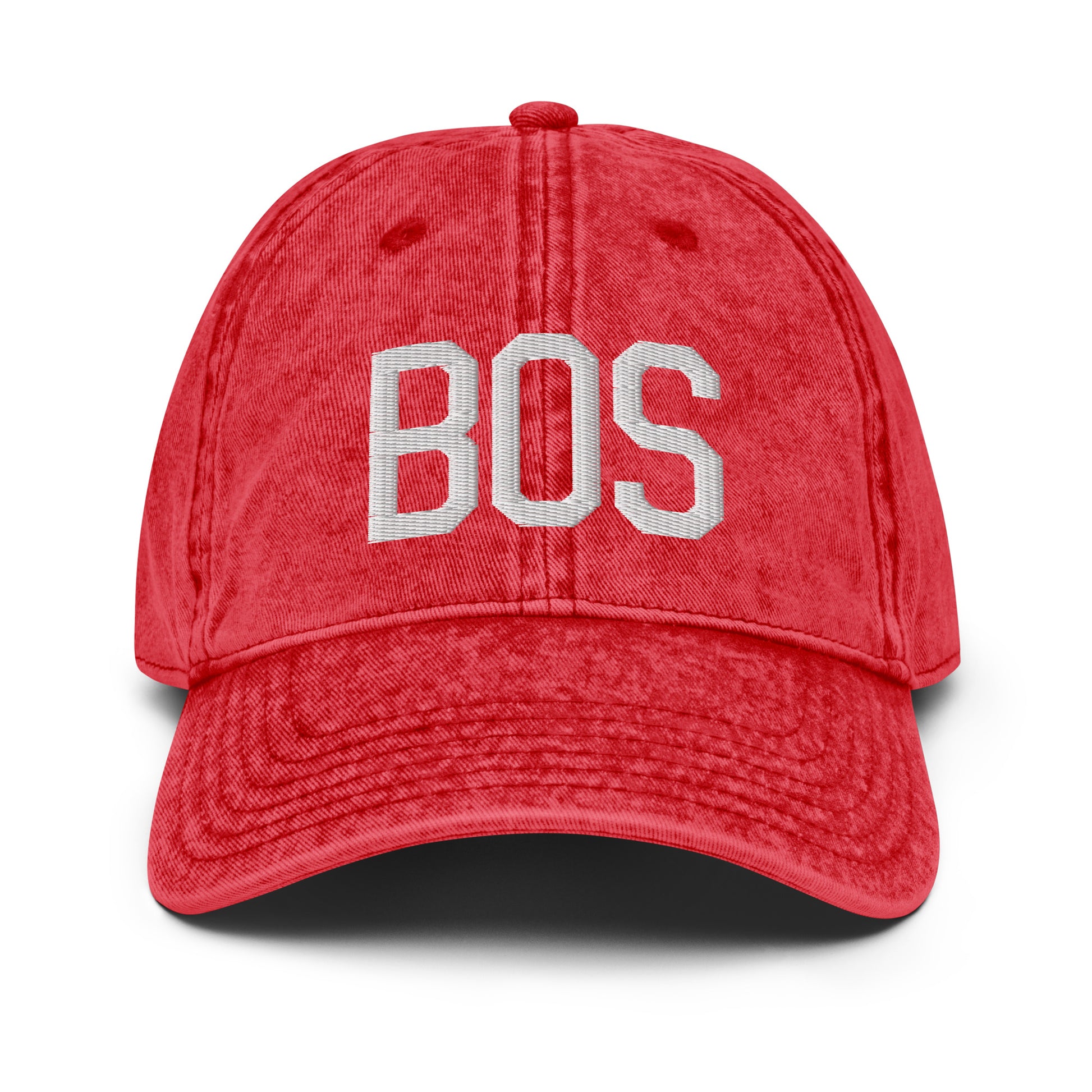 Airport Code Twill Cap - White • BOS Boston • YHM Designs - Image 22