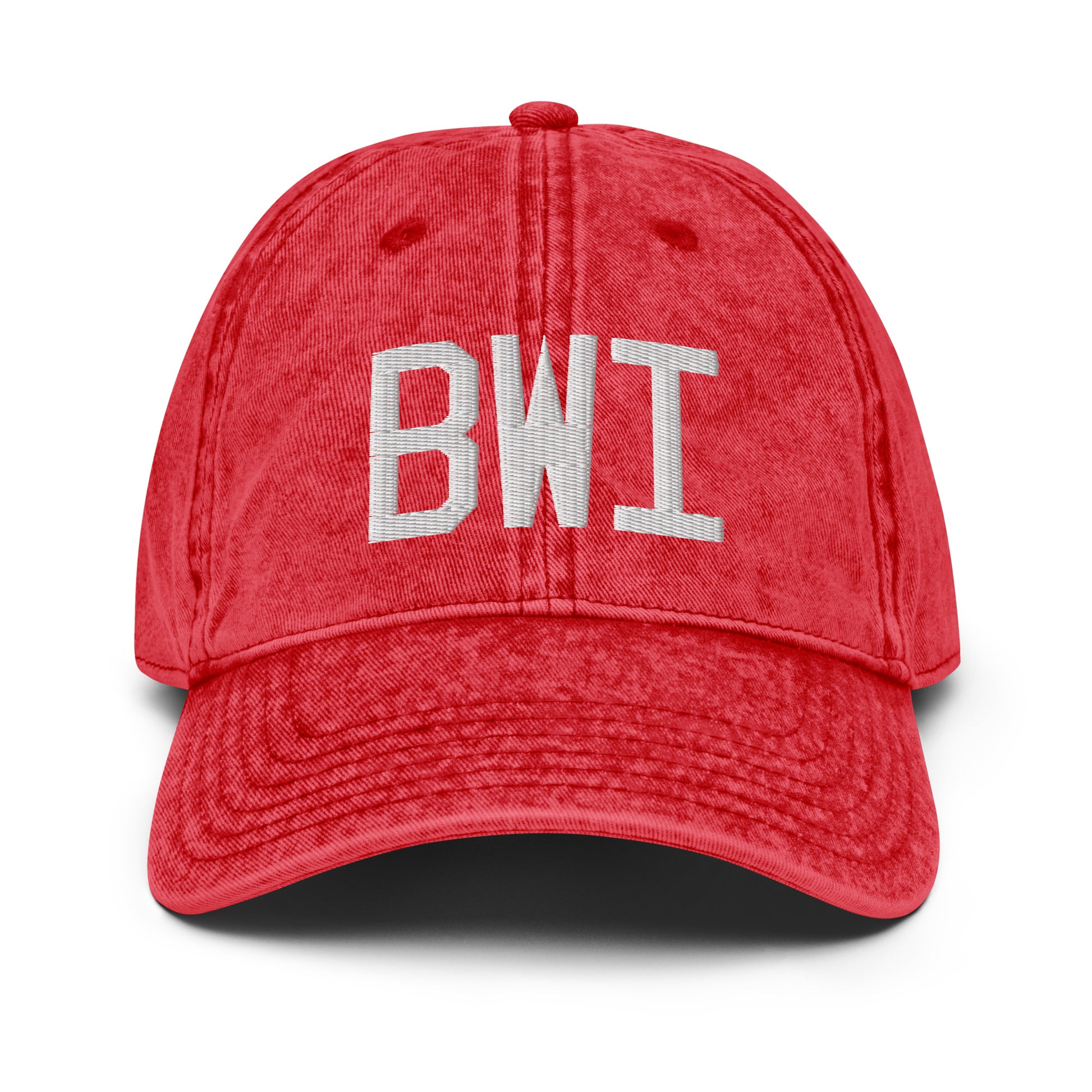 Airport Code Twill Cap - White • BWI Baltimore • YHM Designs - Image 22