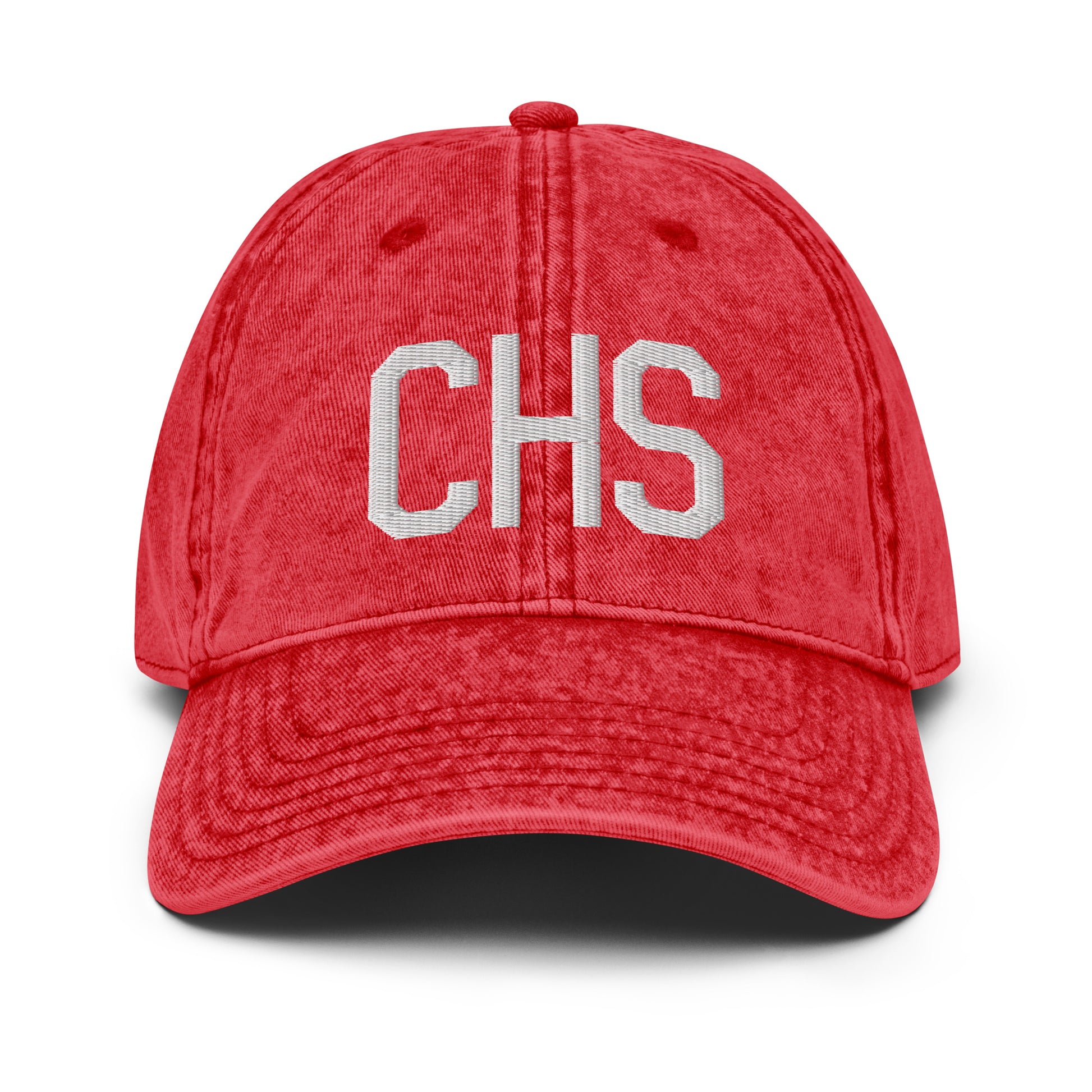 Airport Code Twill Cap - White • CHS Charleston • YHM Designs - Image 22