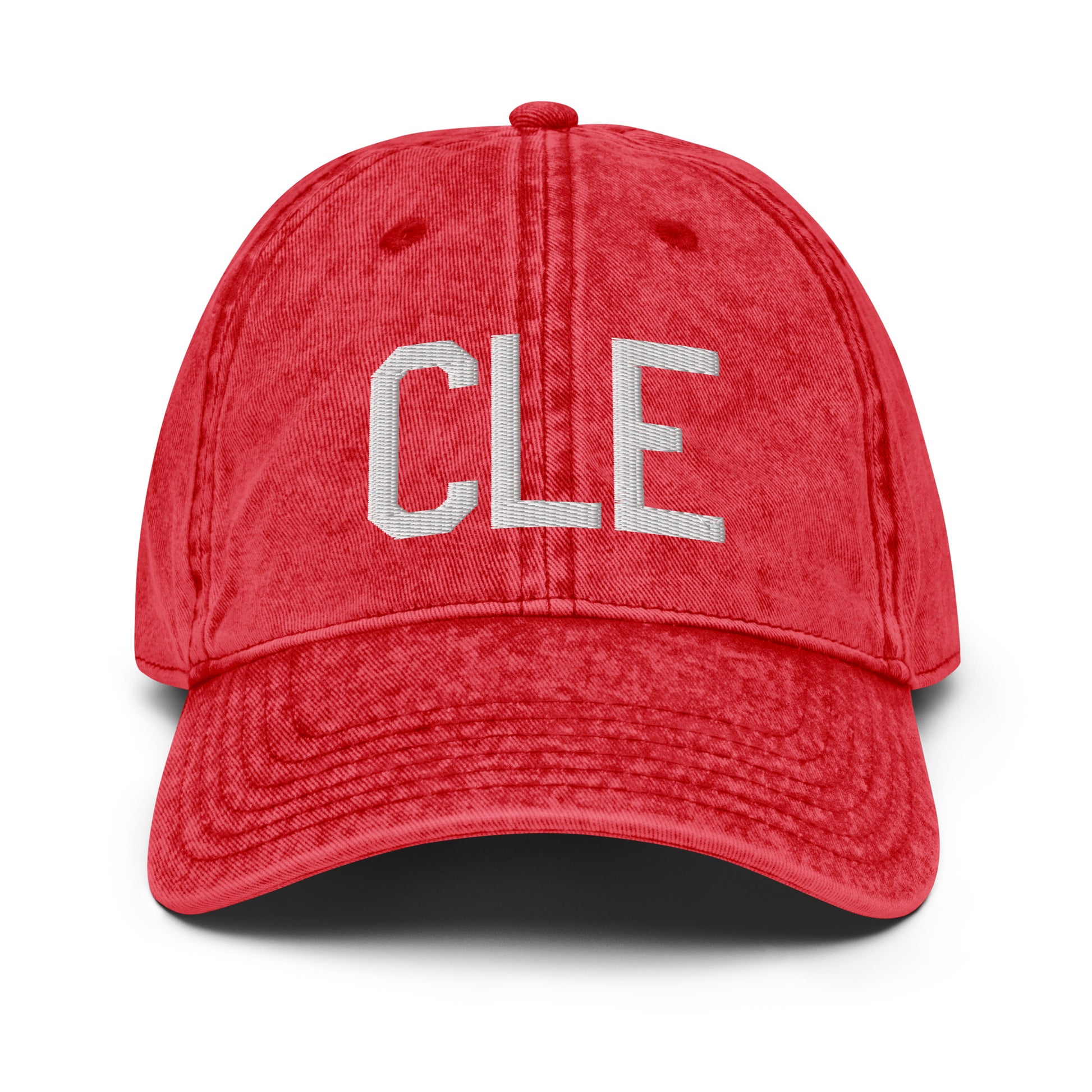 Airport Code Twill Cap - White • CLE Cleveland • YHM Designs - Image 22