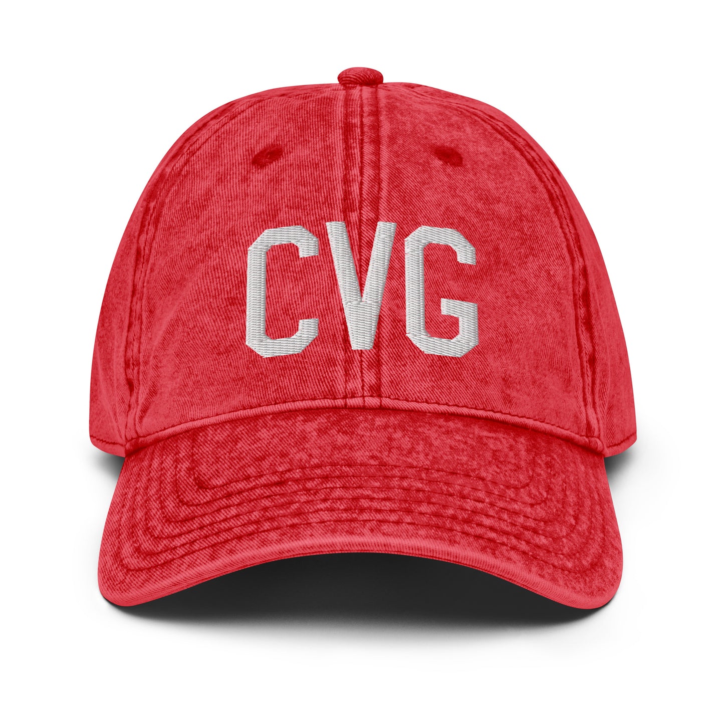Airport Code Twill Cap - White • CVG Cincinnati • YHM Designs - Image 22