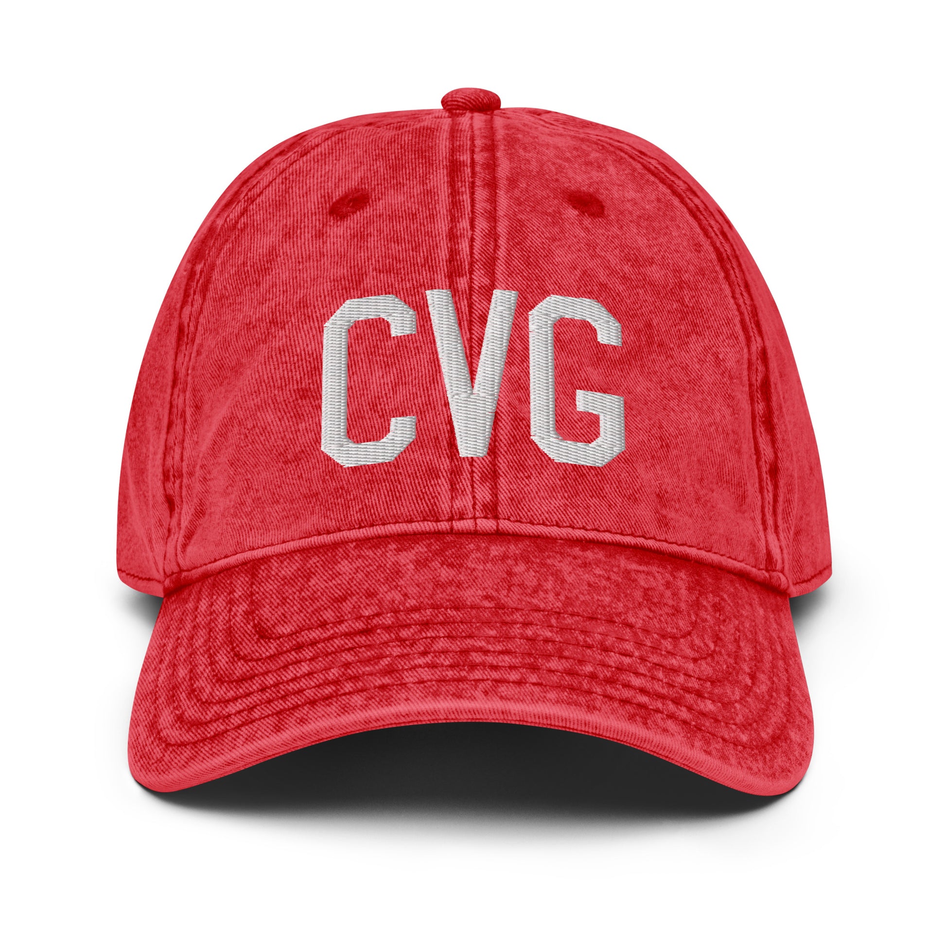 Airport Code Twill Cap - White • CVG Cincinnati • YHM Designs - Image 22