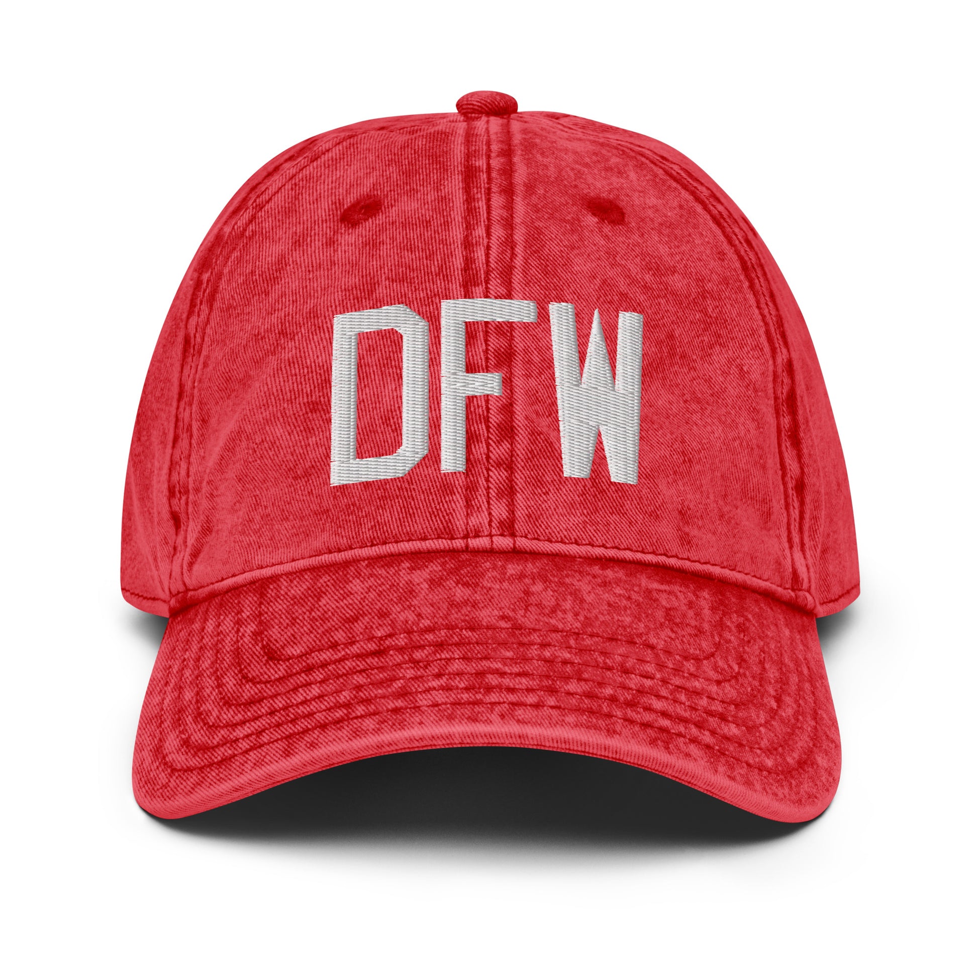 Airport Code Twill Cap - White • DFW Dallas • YHM Designs - Image 22