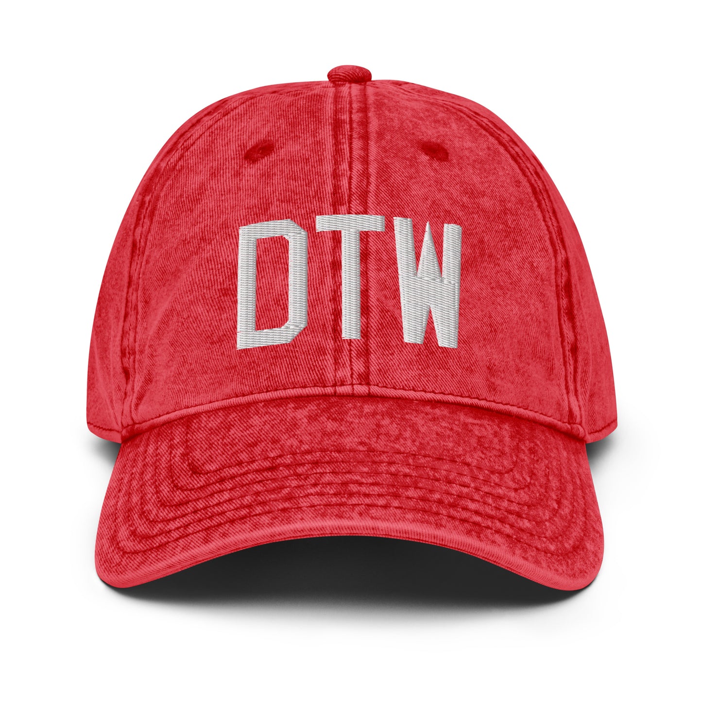 Airport Code Twill Cap - White • DTW Detroit • YHM Designs - Image 22