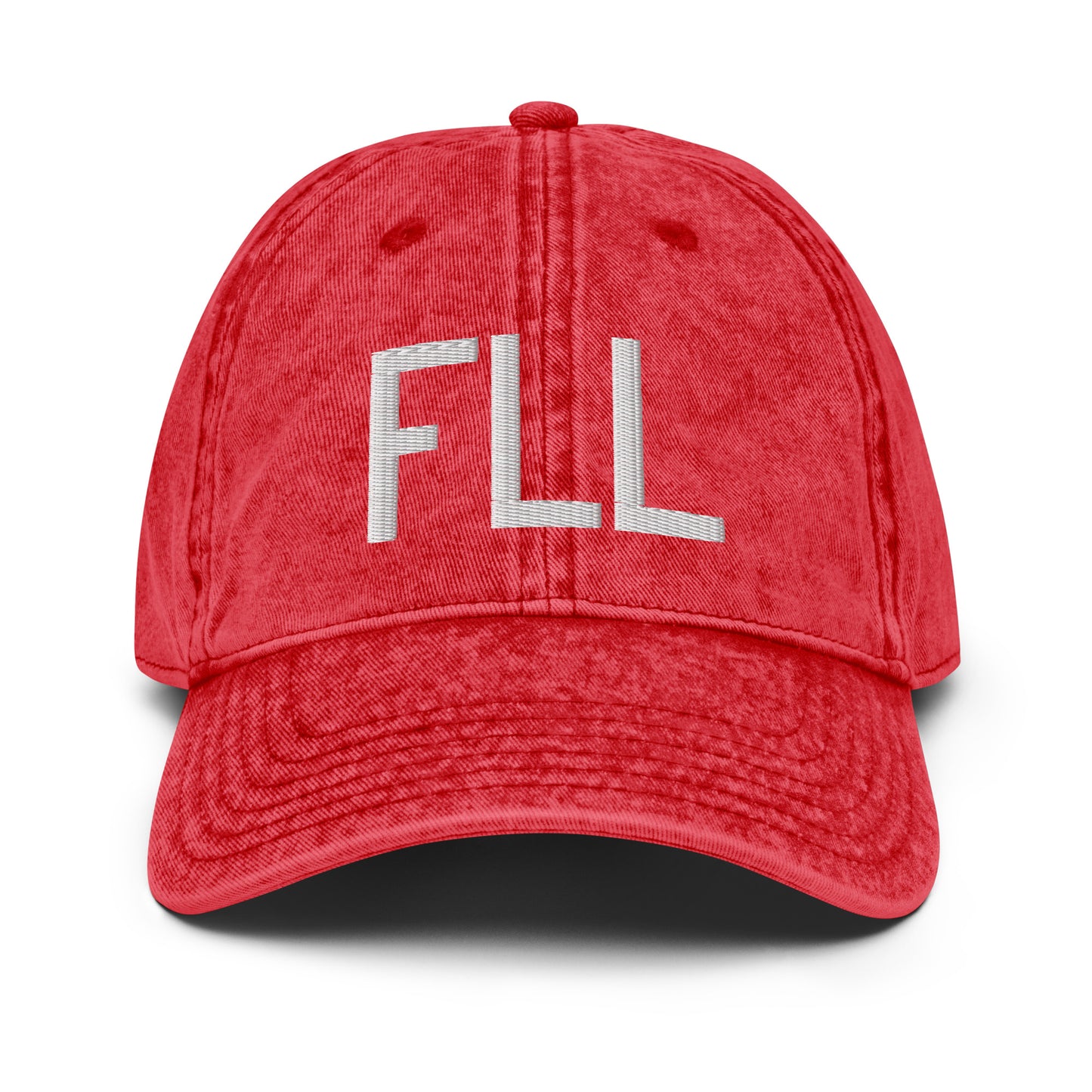 Airport Code Twill Cap - White • FLL Fort Lauderdale • YHM Designs - Image 22