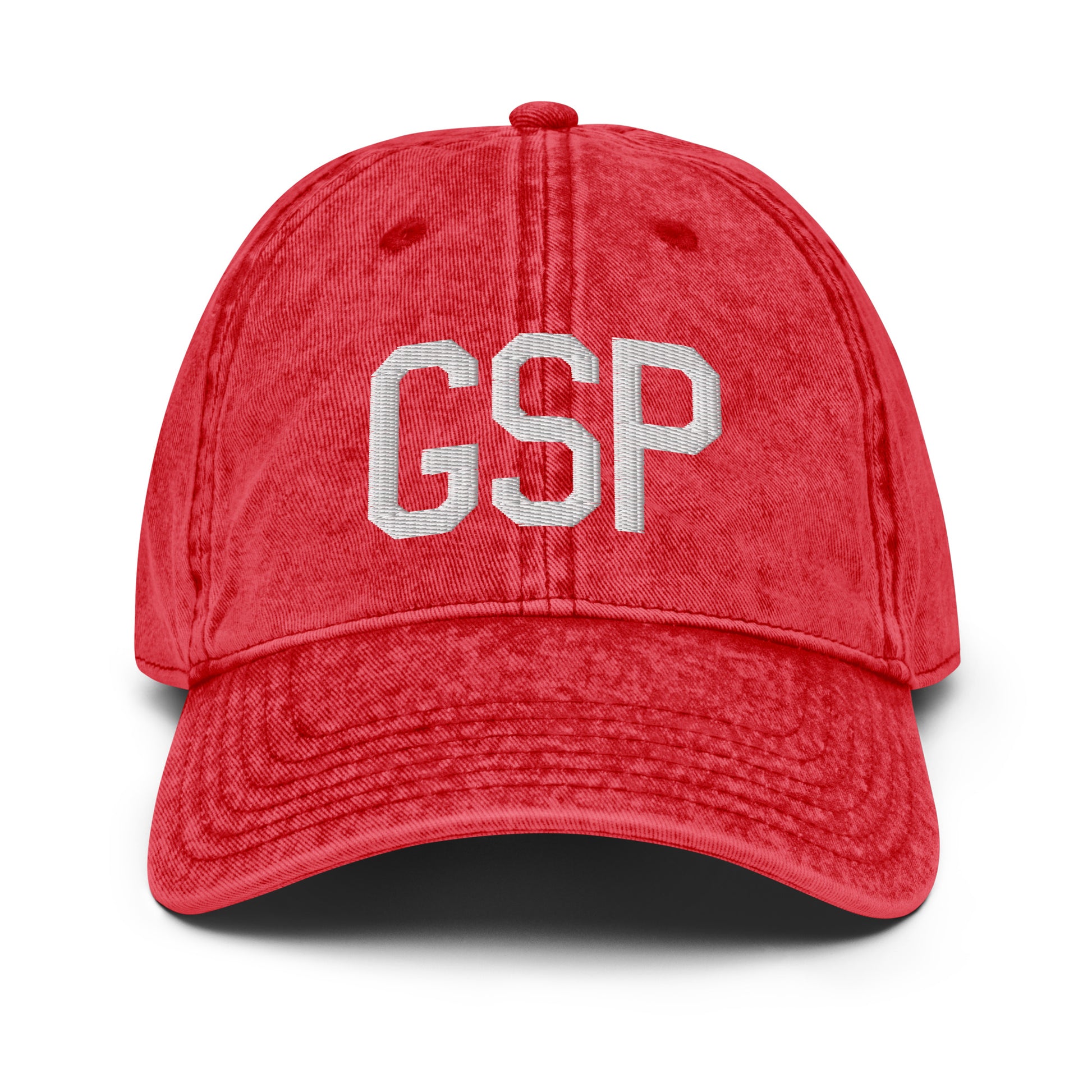 Airport Code Twill Cap - White • GSP Greenville-Spartanburg • YHM Designs - Image 22