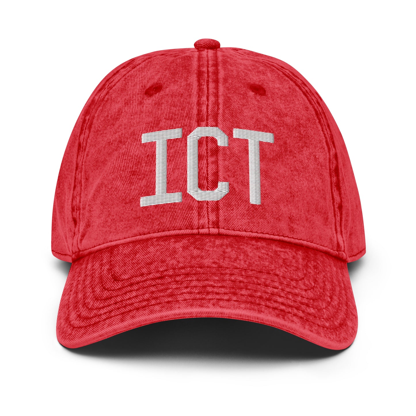 Airport Code Twill Cap - White • ICT Wichita • YHM Designs - Image 22