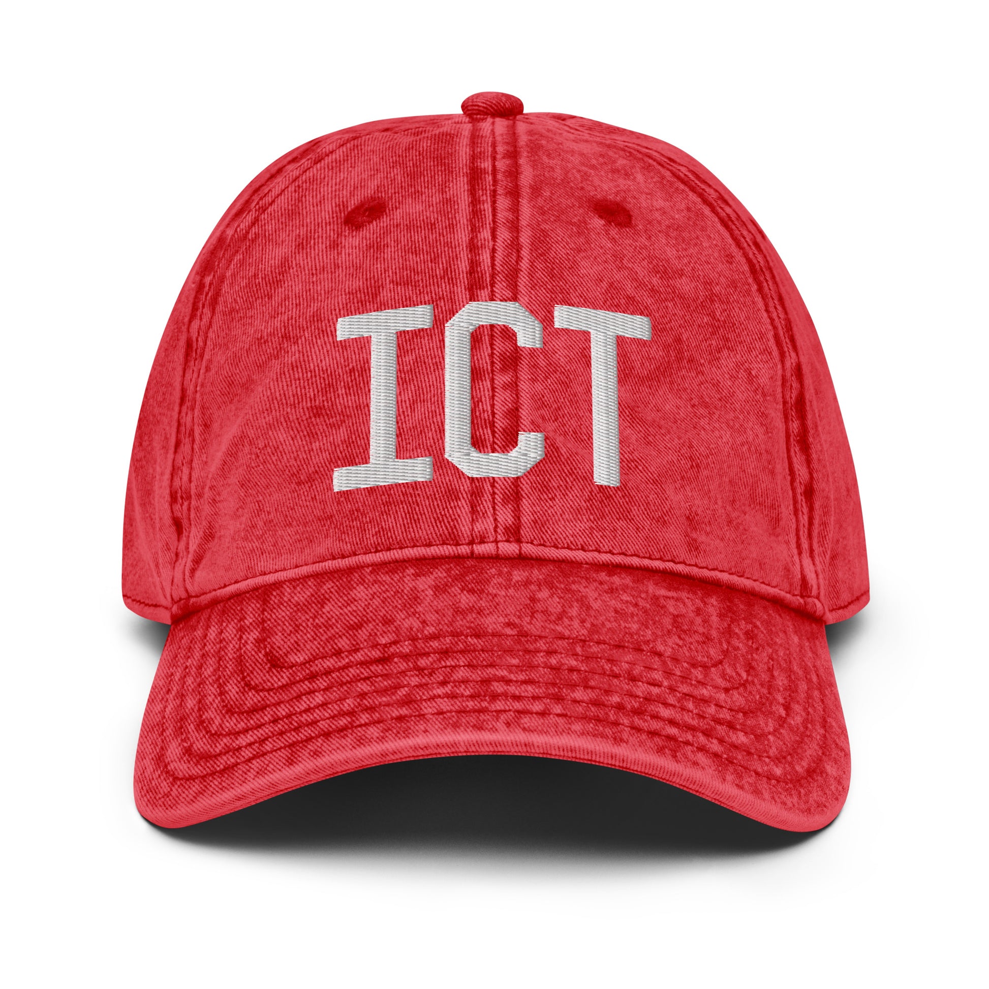 Airport Code Twill Cap - White • ICT Wichita • YHM Designs - Image 22