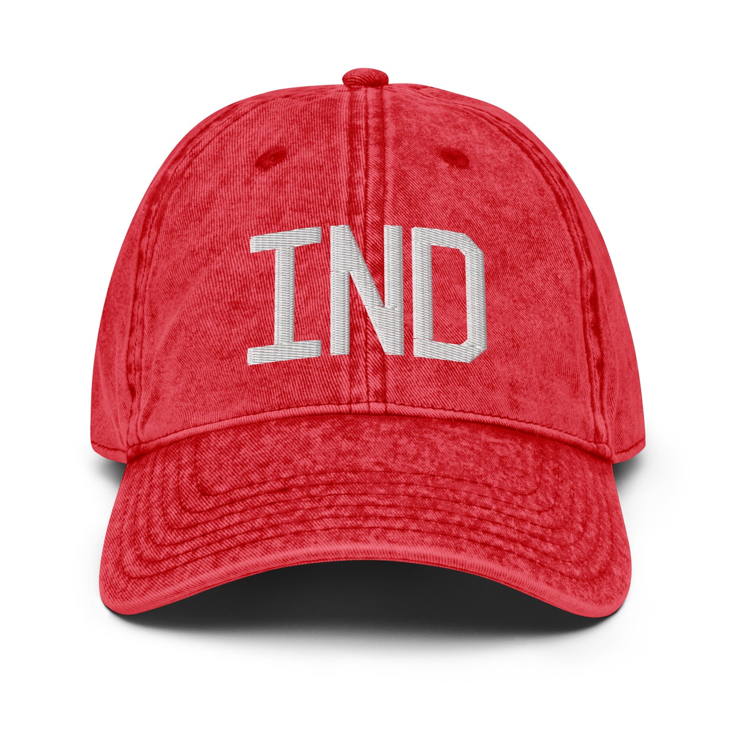 Airport Code Twill Cap - White • IND Indianapolis • YHM Designs - Image 22