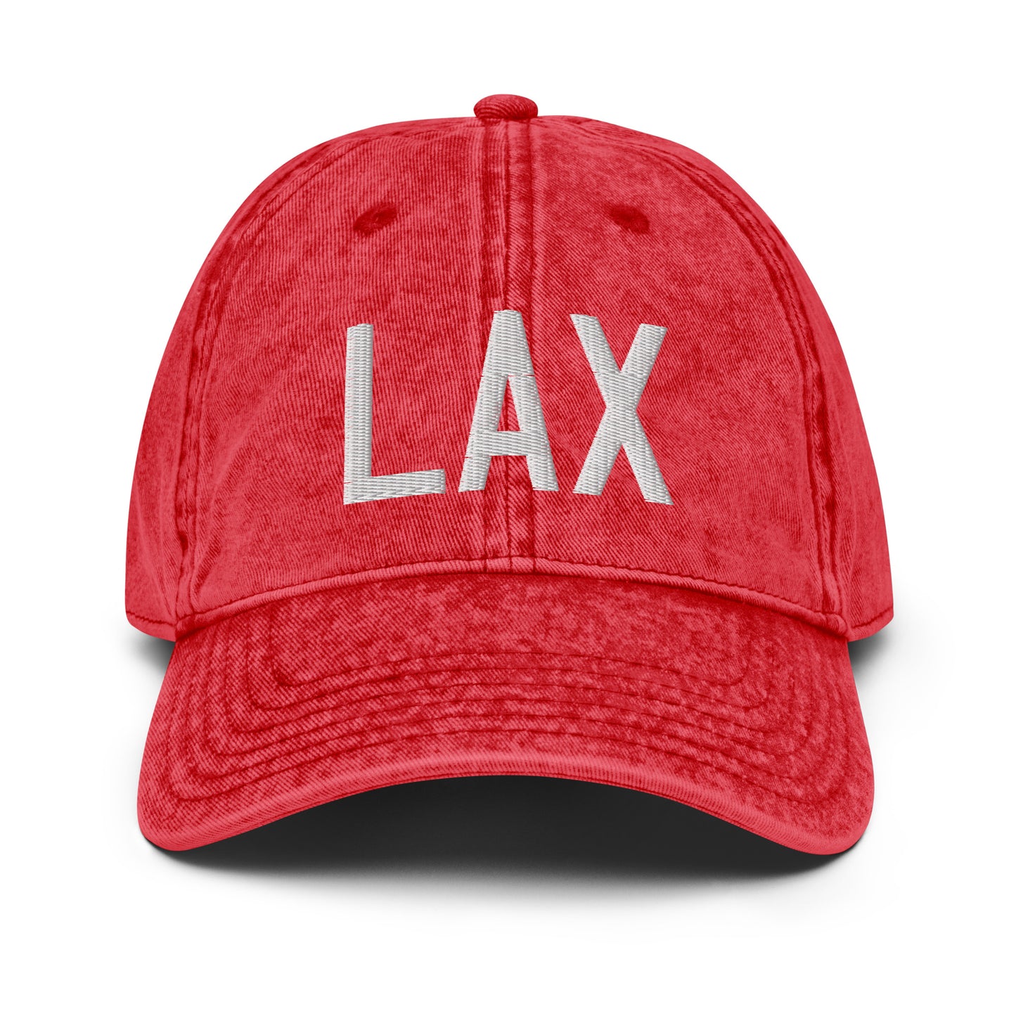 Airport Code Twill Cap - White • LAX Los Angeles • YHM Designs - Image 22