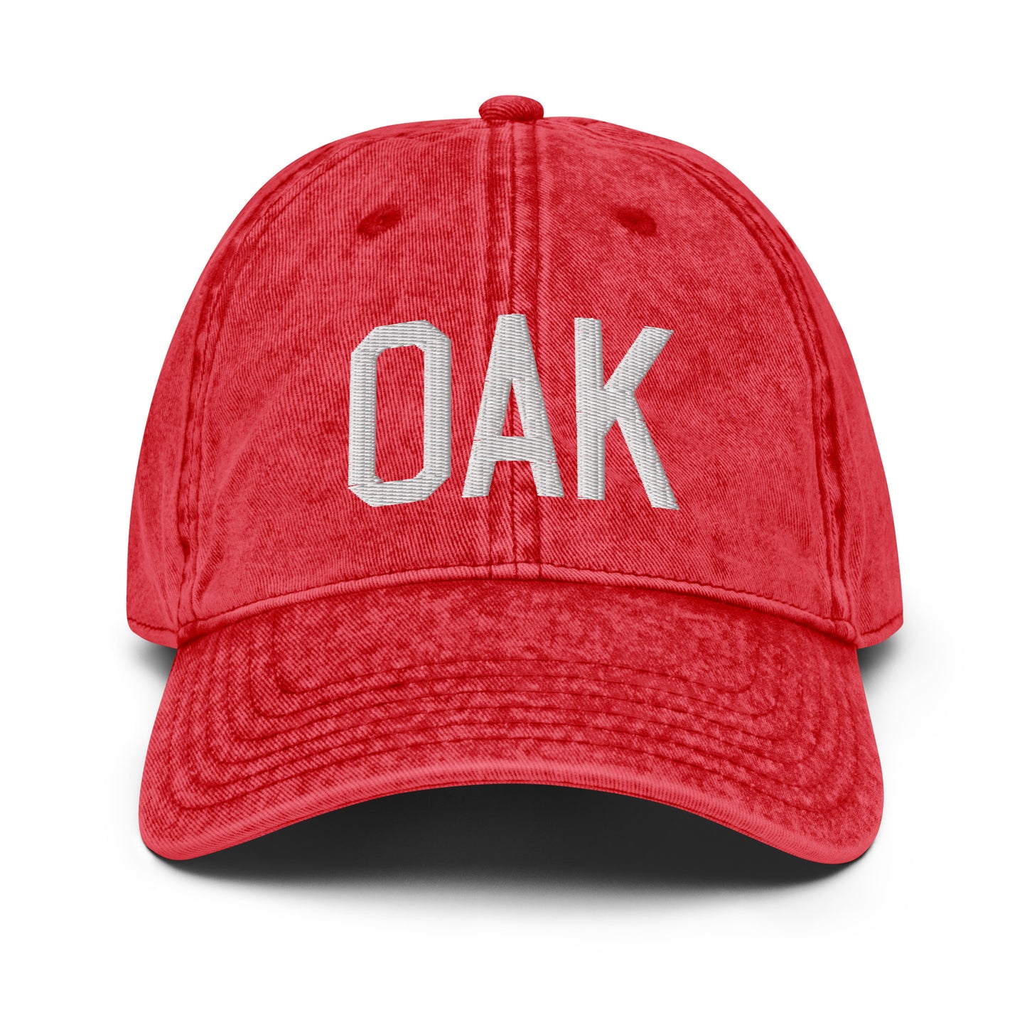 Airport Code Twill Cap - White • OAK Oakland • YHM Designs - Image 22