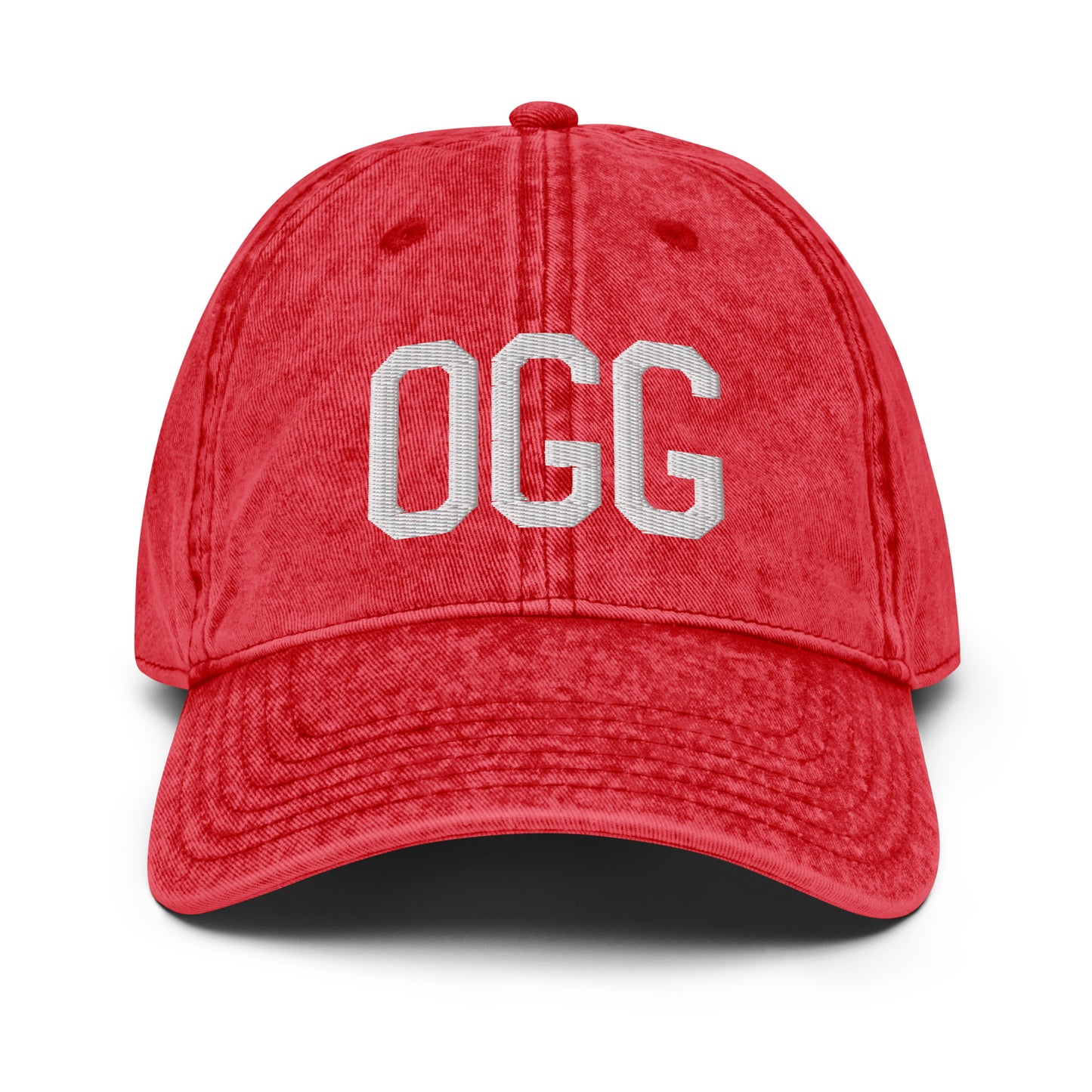 Airport Code Twill Cap - White • OGG Maui • YHM Designs - Image 22