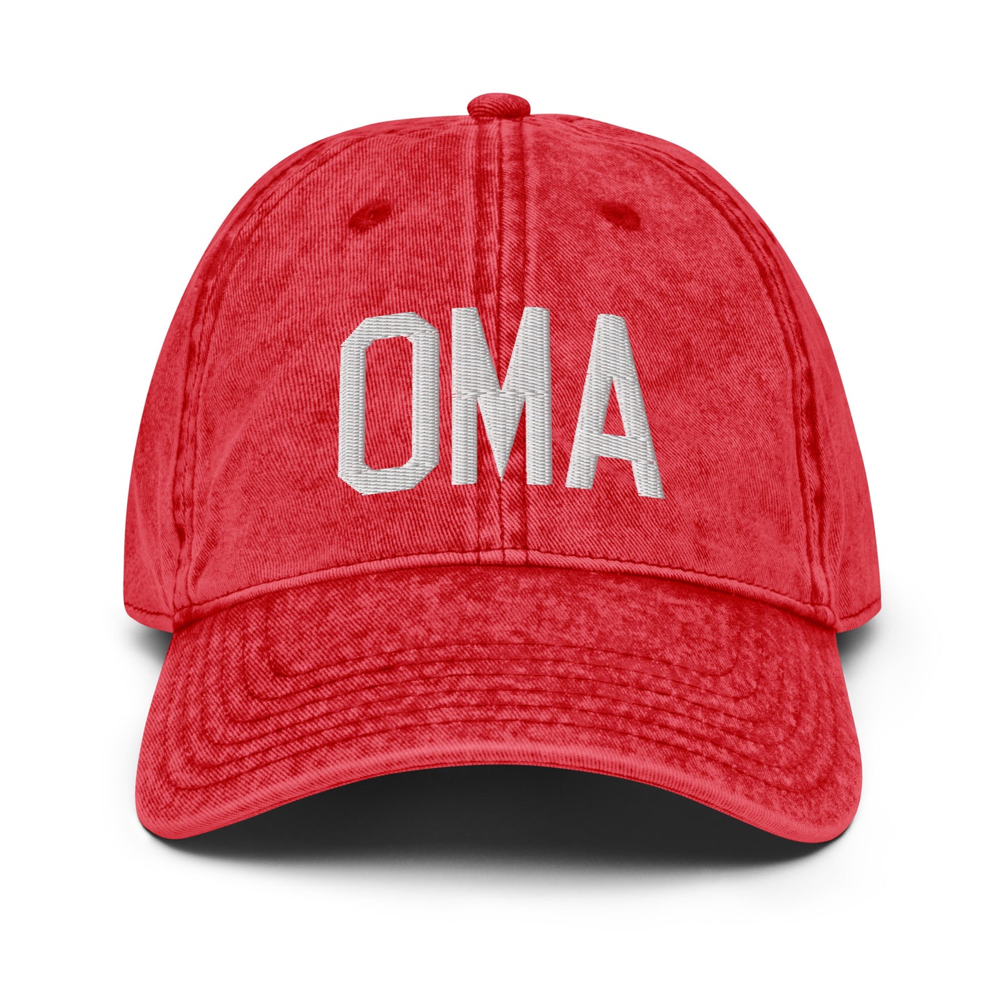 Airport Code Twill Cap - White • OMA Omaha • YHM Designs - Image 22