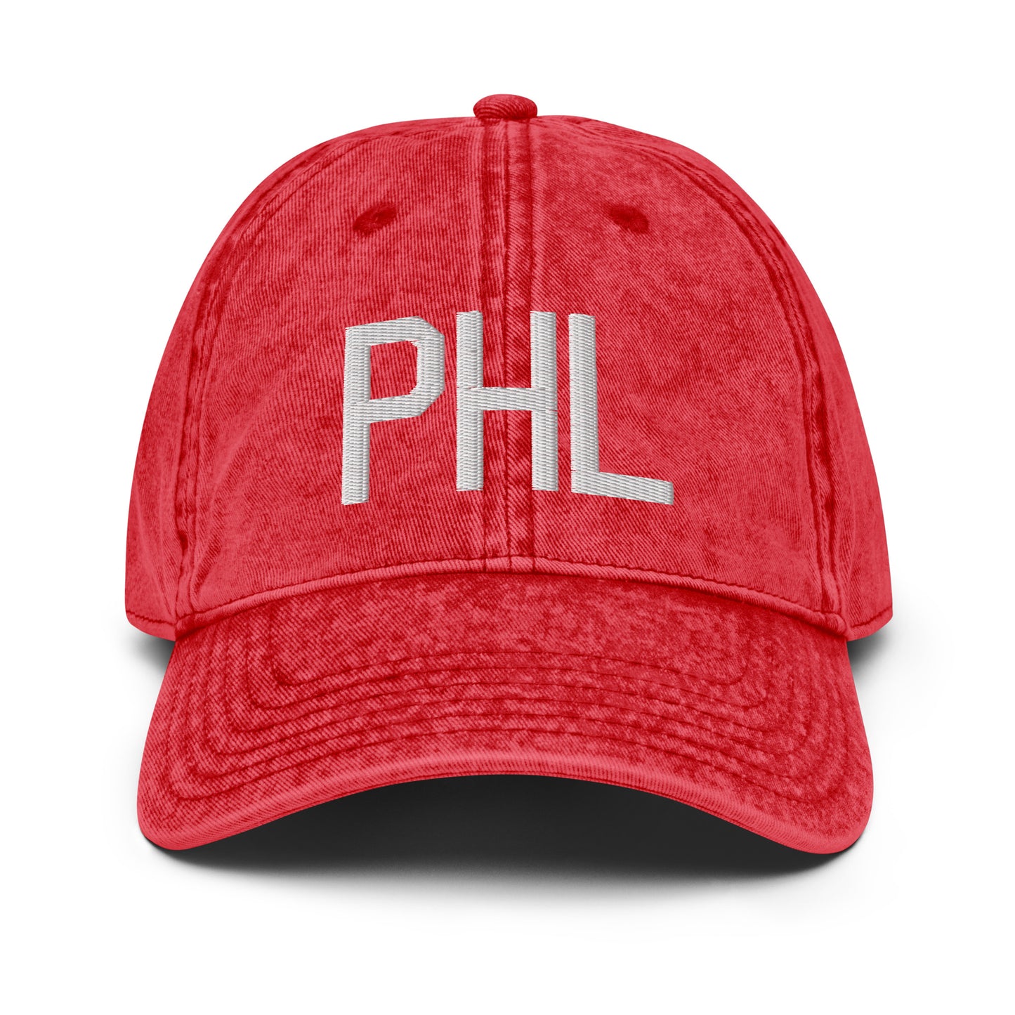 Airport Code Twill Cap - White • PHL Philadelphia • YHM Designs - Image 22