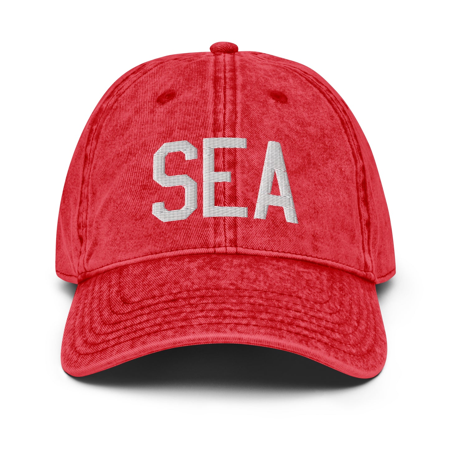 Airport Code Twill Cap - White • SEA Seattle • YHM Designs - Image 22
