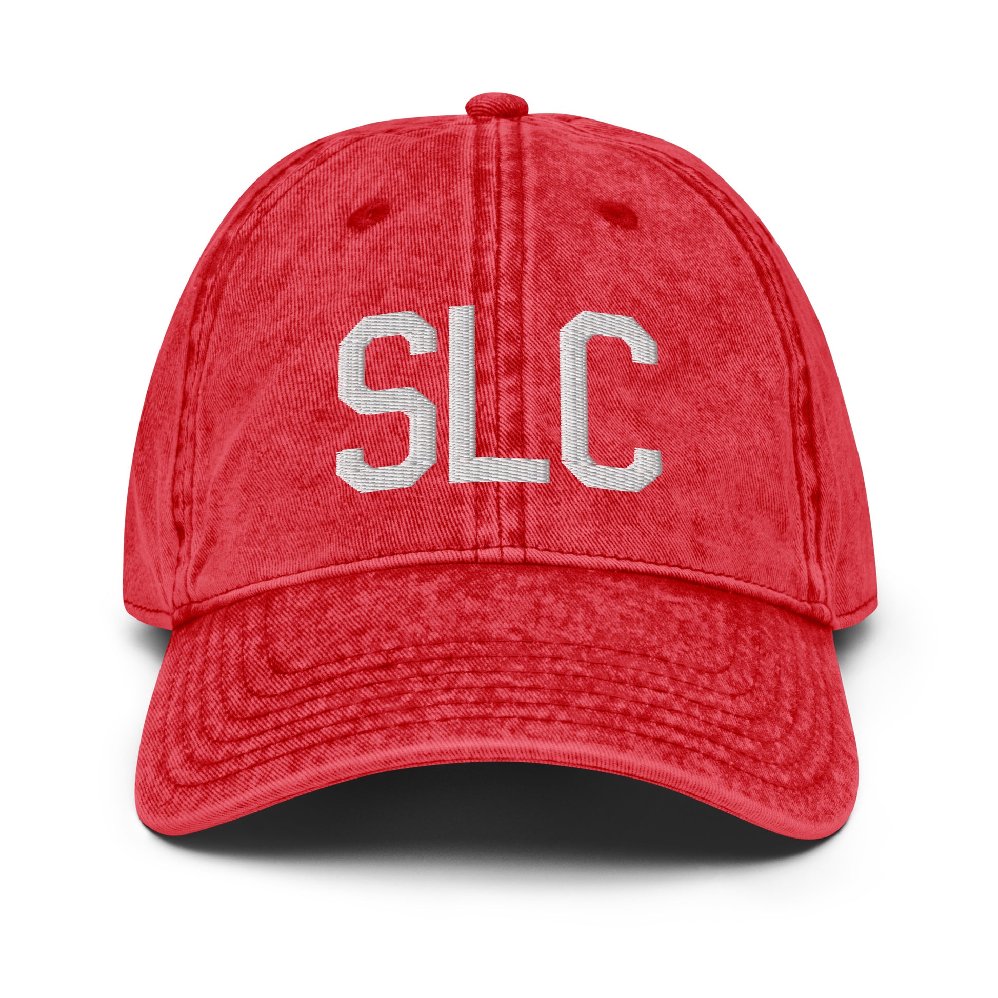 Airport Code Twill Cap - White • SLC Salt Lake City • YHM Designs - Image 22