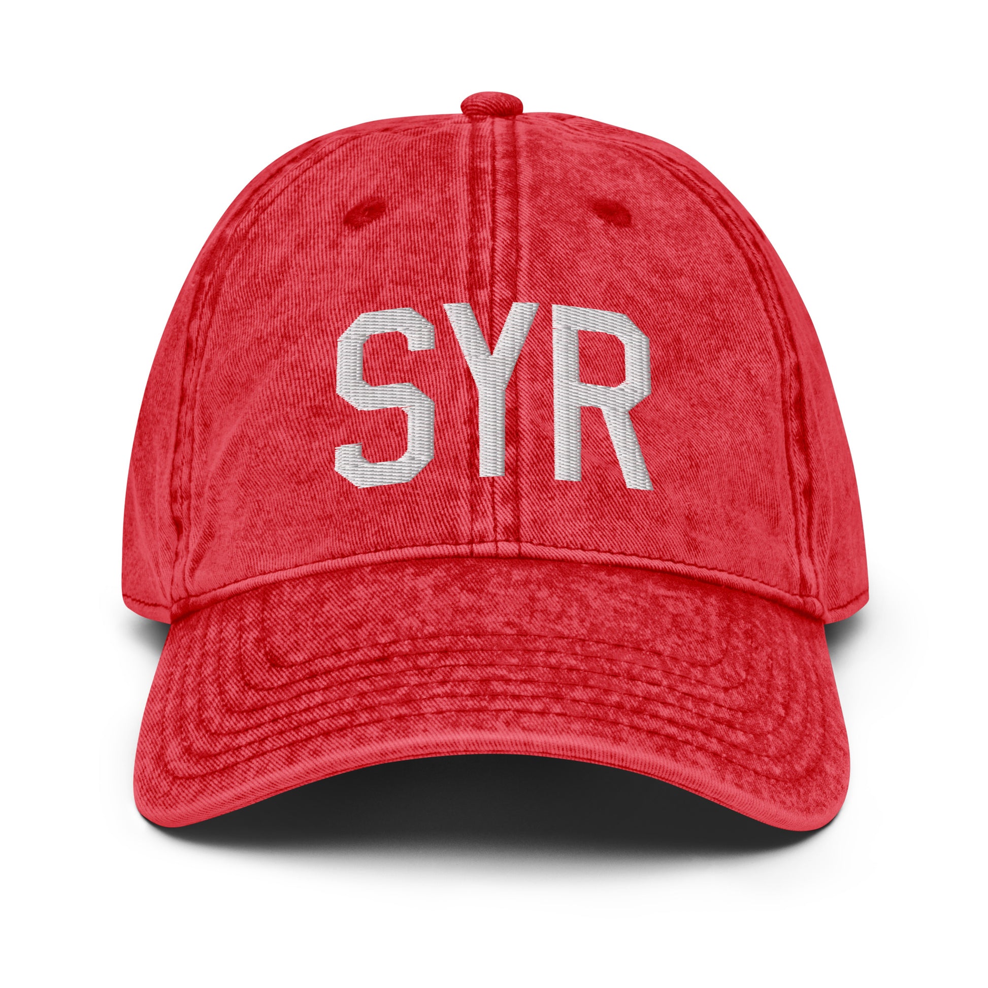 Airport Code Twill Cap - White • SYR Syracuse • YHM Designs - Image 22