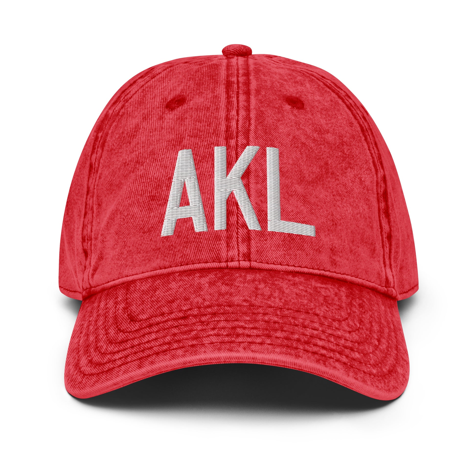 Airport Code Twill Cap - White • AKL Auckland • YHM Designs - Image 22