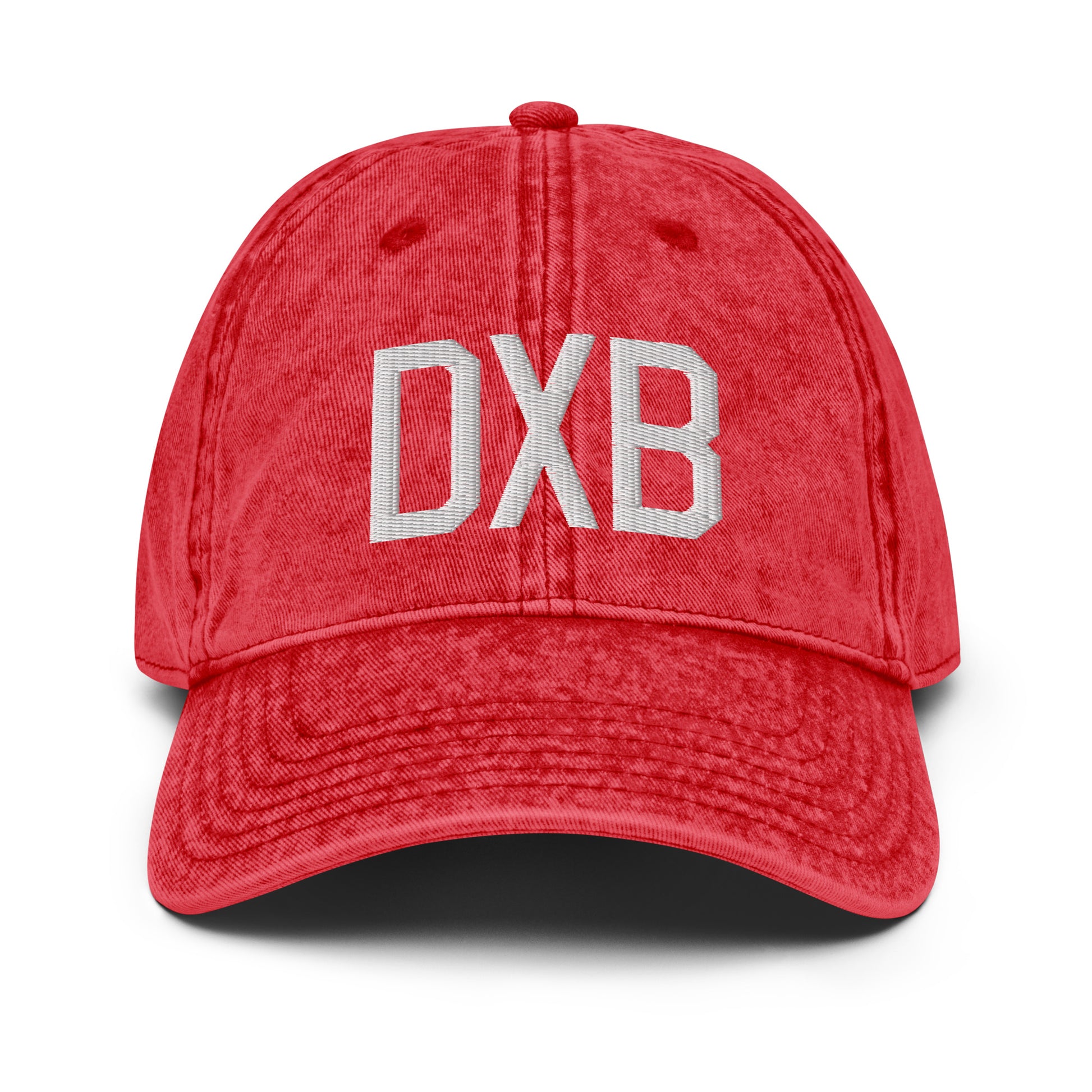 Airport Code Twill Cap - White • DXB Dubai • YHM Designs - Image 22