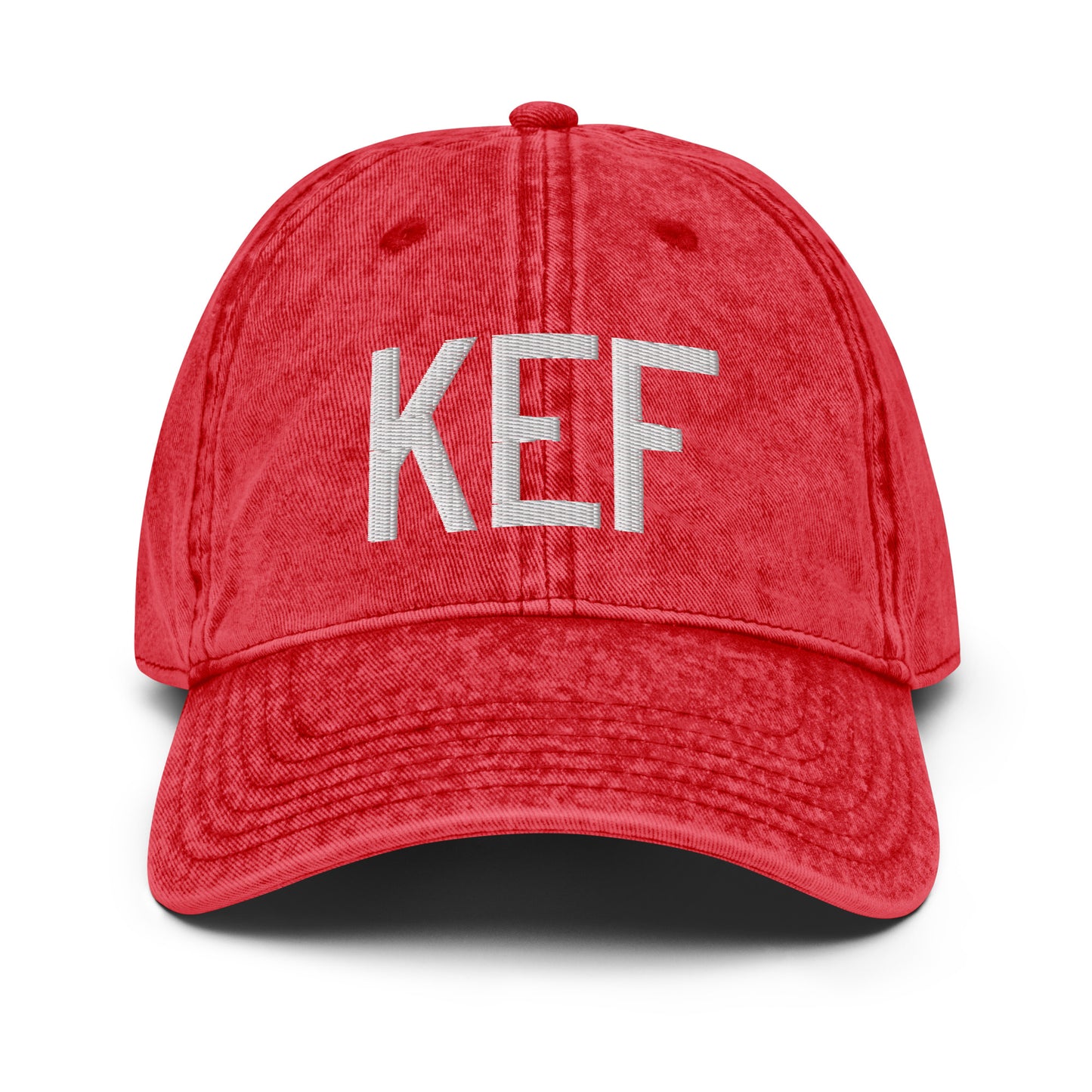 Airport Code Twill Cap - White • KEF Reykjavik • YHM Designs - Image 22