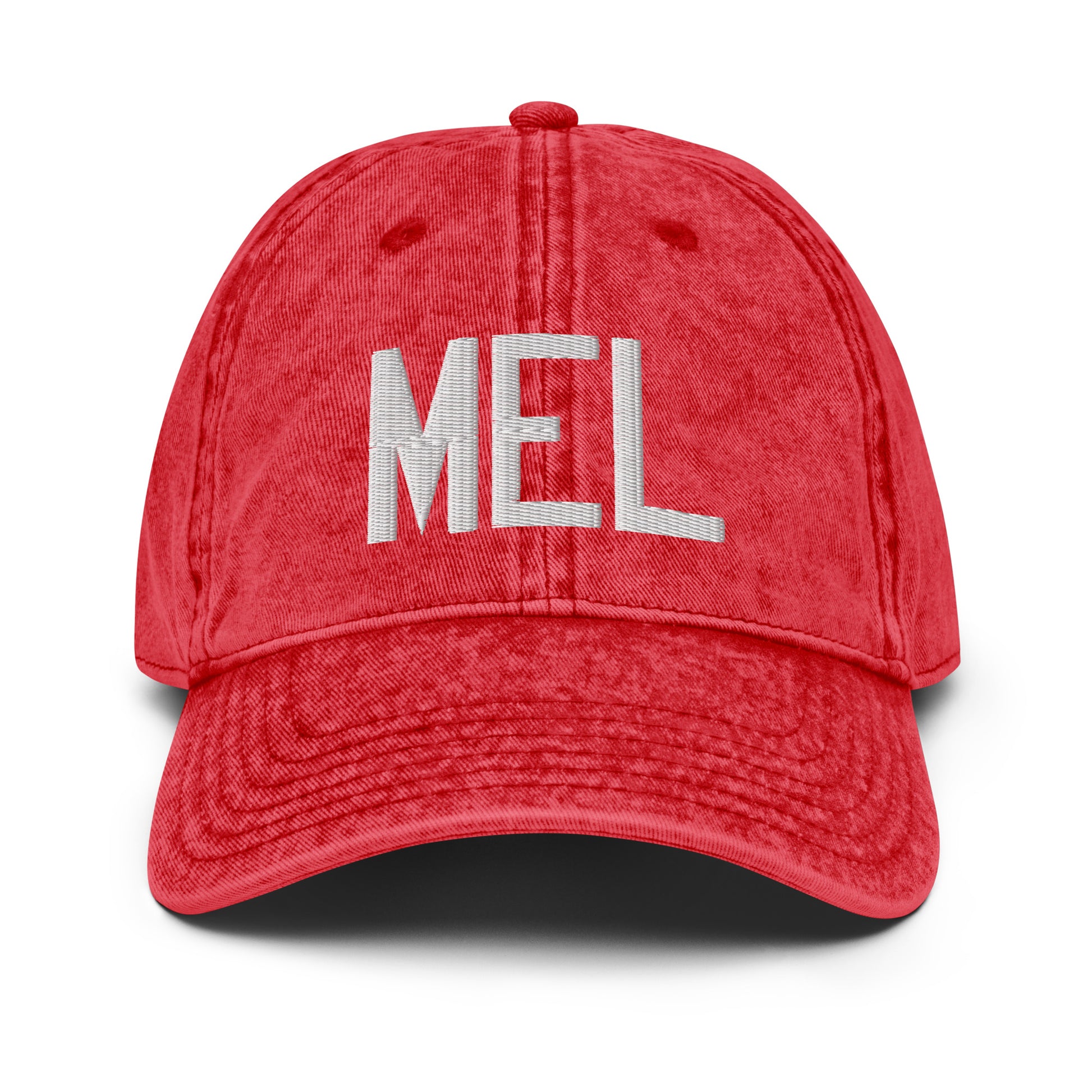 Airport Code Twill Cap - White • MEL Melbourne • YHM Designs - Image 22