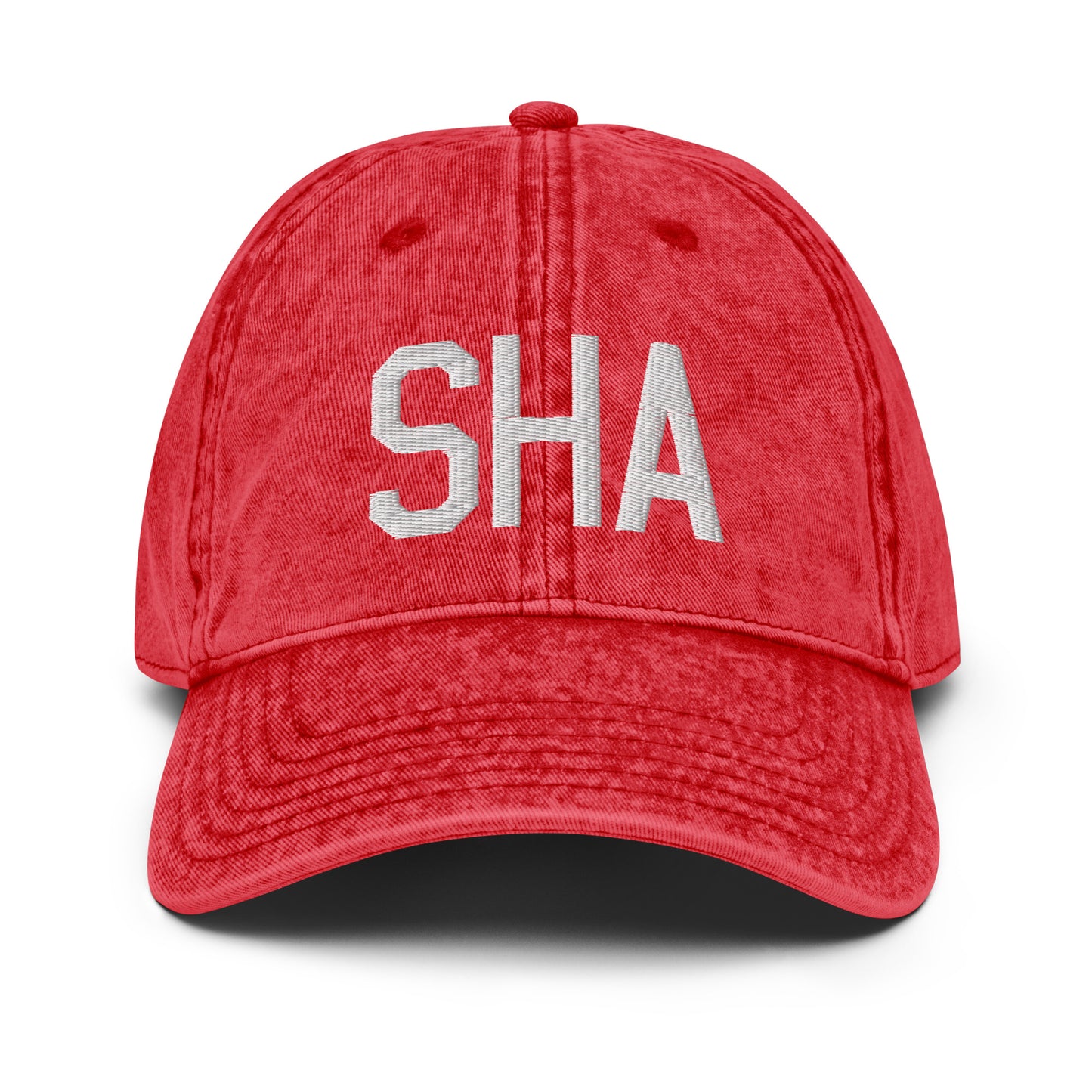 Airport Code Twill Cap - White • SHA Shanghai • YHM Designs - Image 22