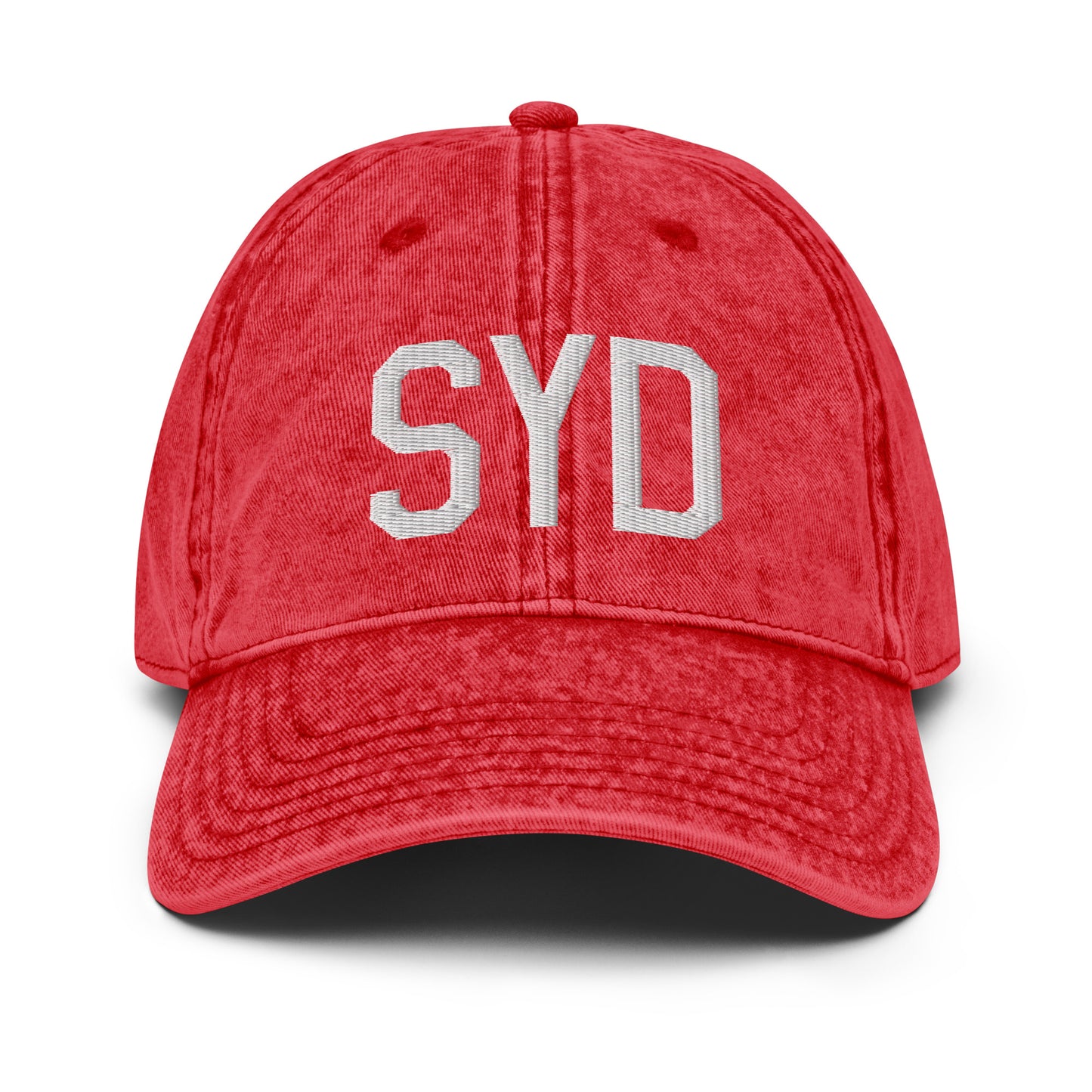 Airport Code Twill Cap - White • SYD Sydney • YHM Designs - Image 22