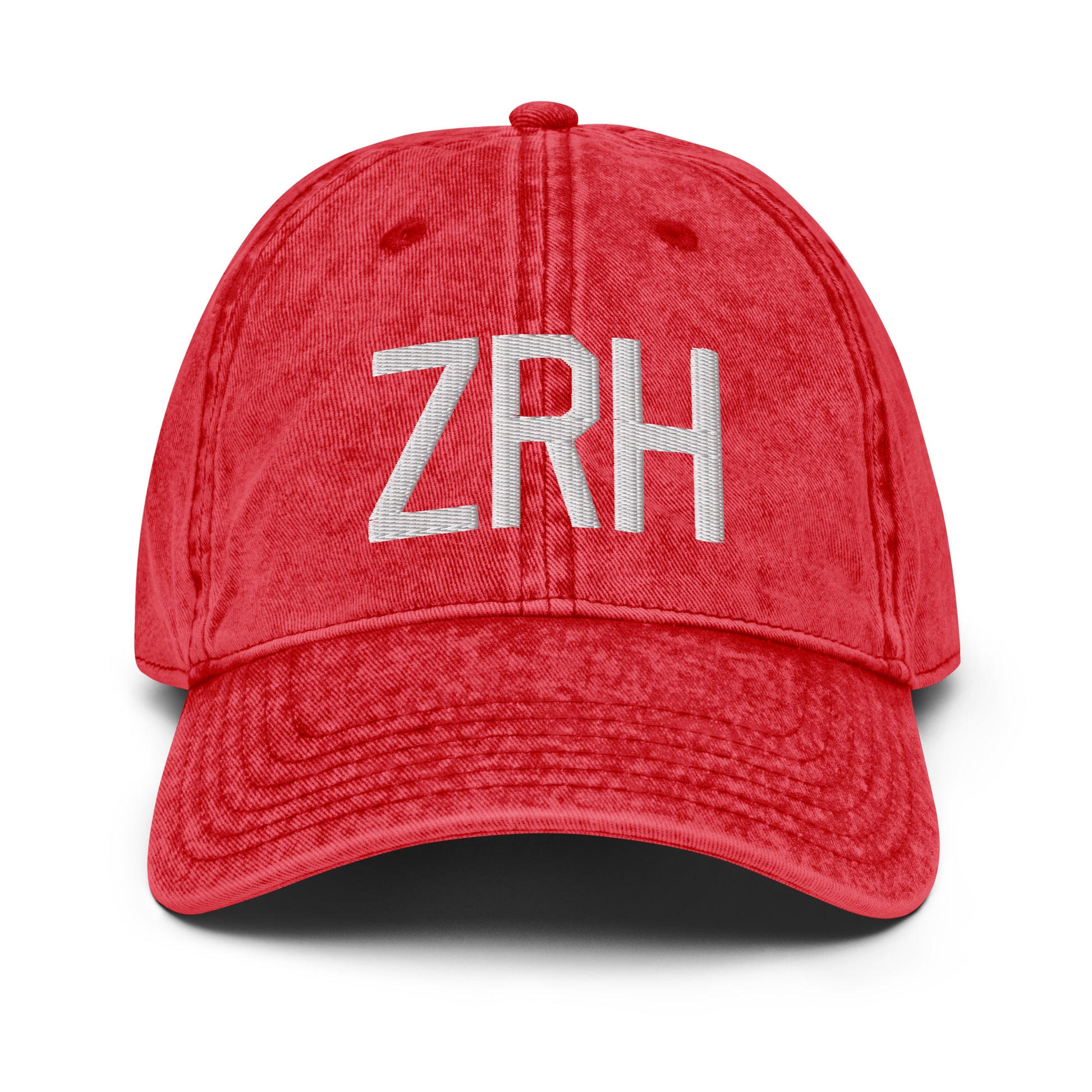 Airport Code Twill Cap - White • ZRH Zurich • YHM Designs - Image 22
