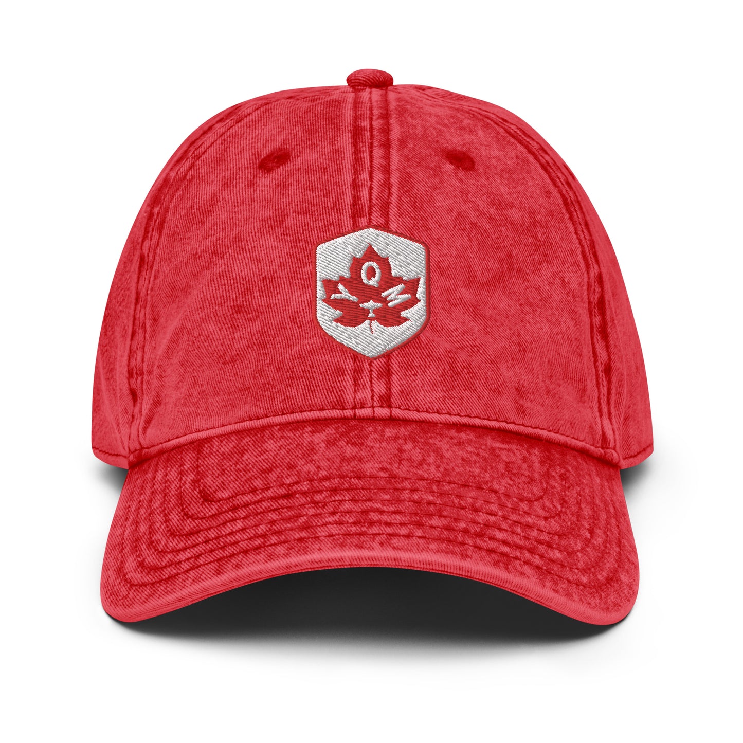 Maple Leaf Twill Cap - Red/White • YQM Moncton • YHM Designs - Image 19