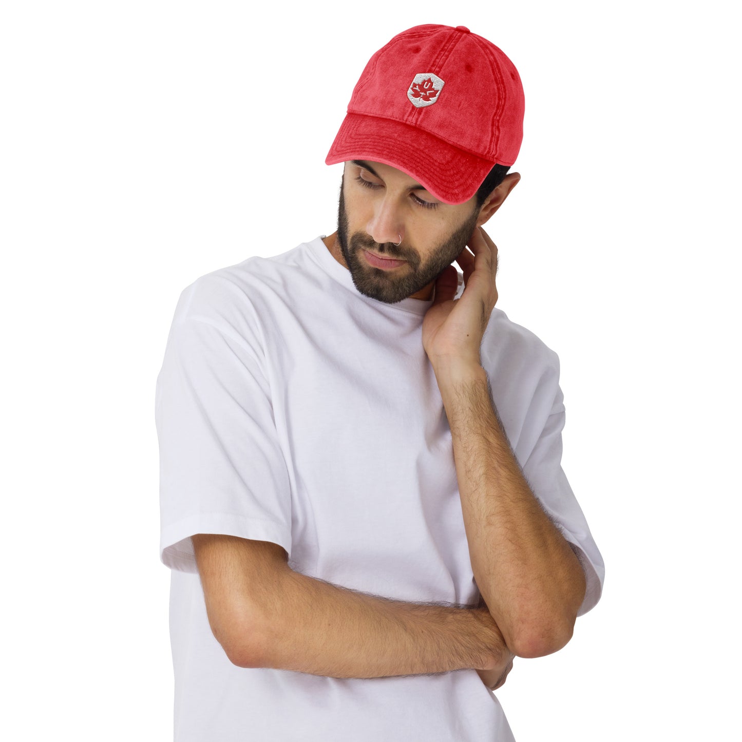 Maple Leaf Twill Cap - Red/White • YUL Montreal • YHM Designs - Image 11