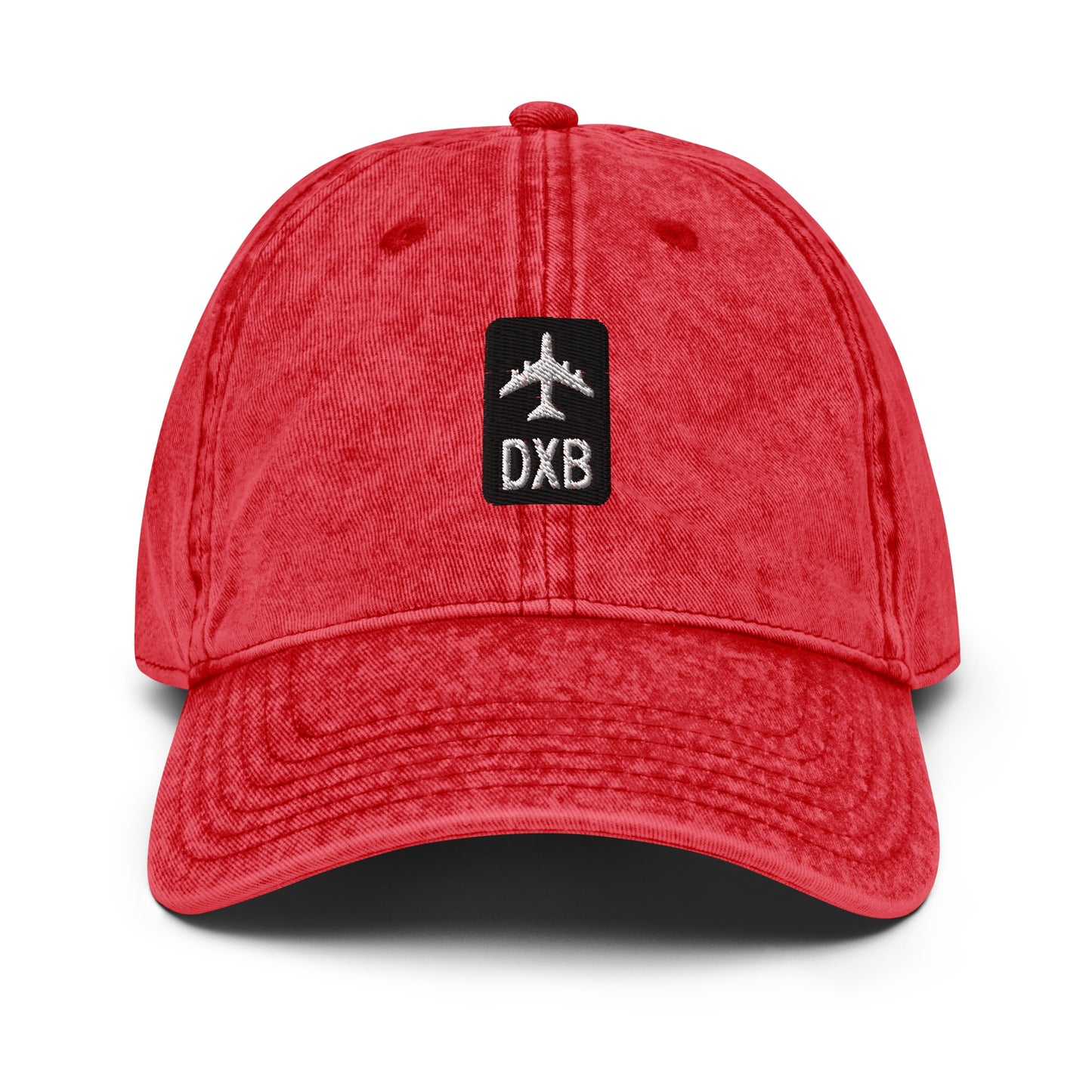 Jetliner Vintage Cotton Twill Baseball Cap • Black/White • DXB Dubai • YHM Designs - Image 16