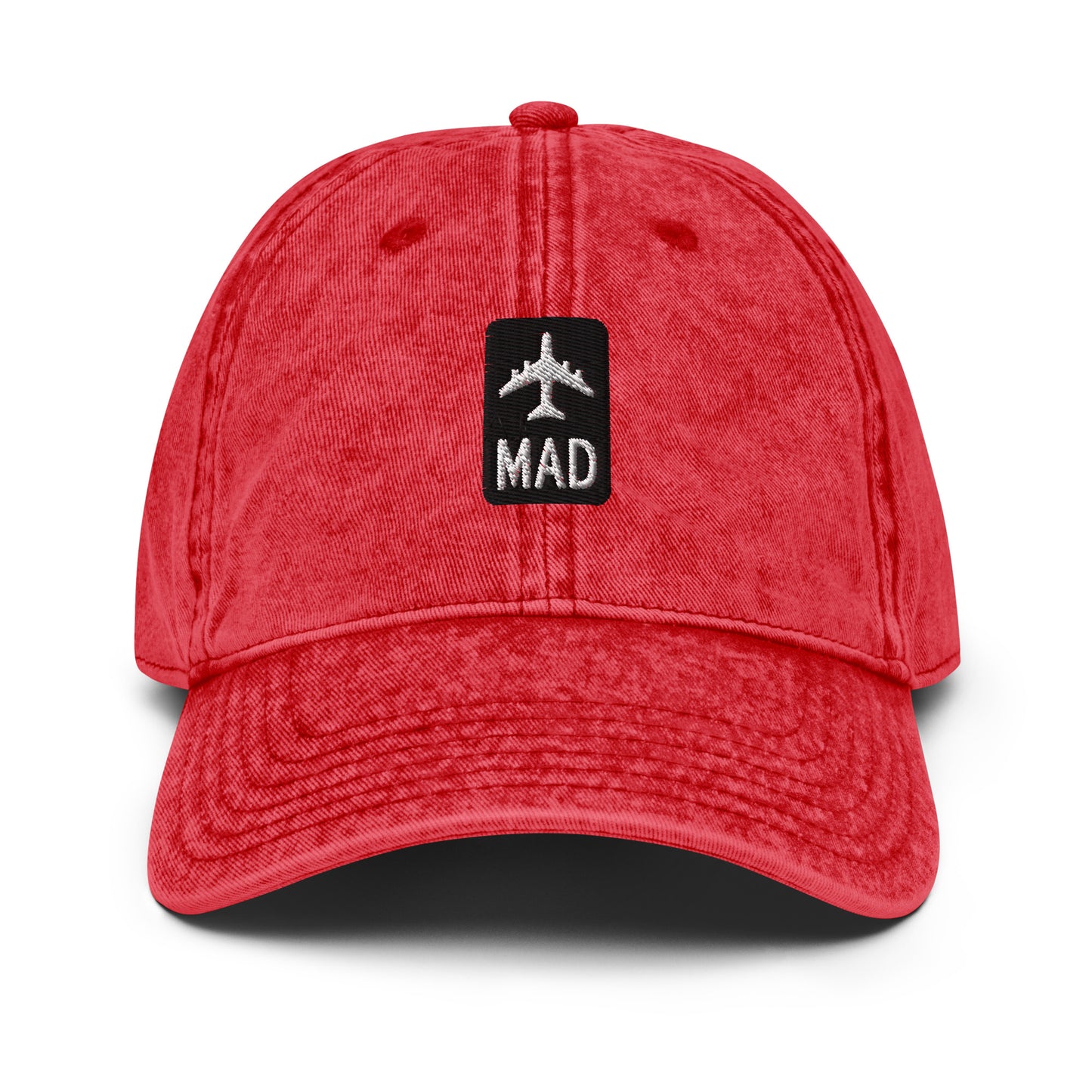Jetliner Vintage Cotton Twill Baseball Cap • Black/White • MAD Madrid • YHM Designs - Image 16