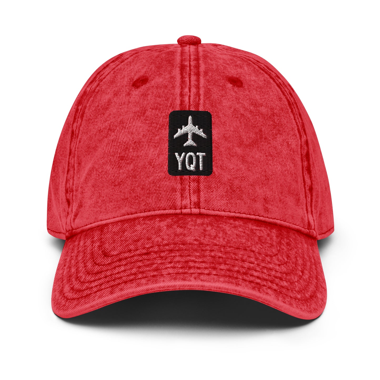 Jetliner Vintage Cotton Twill Baseball Cap • Black/White • YQT Thunder Bay • YHM Designs - Image 16