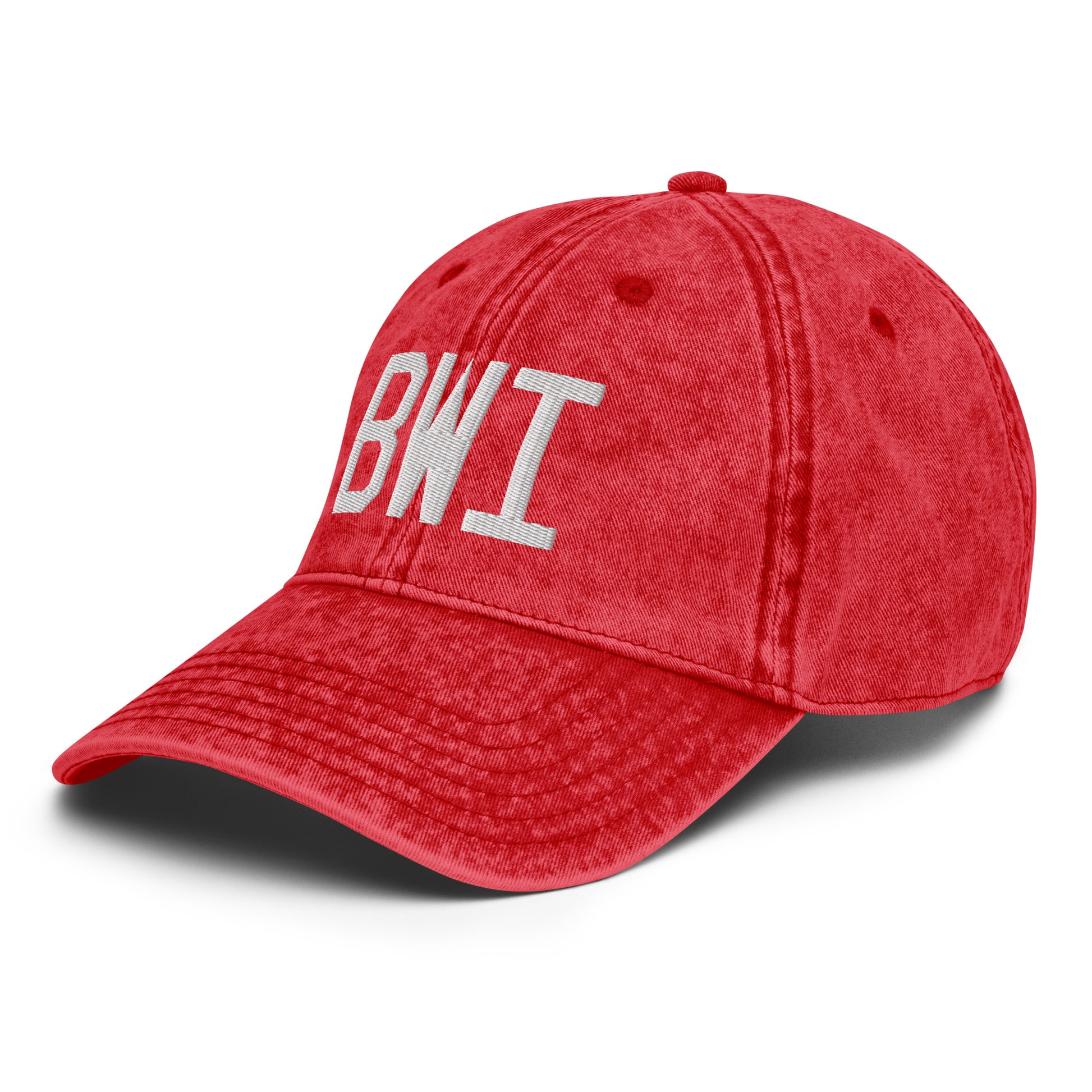 Airport Code Twill Cap - White • BWI Baltimore • YHM Designs - Image 23