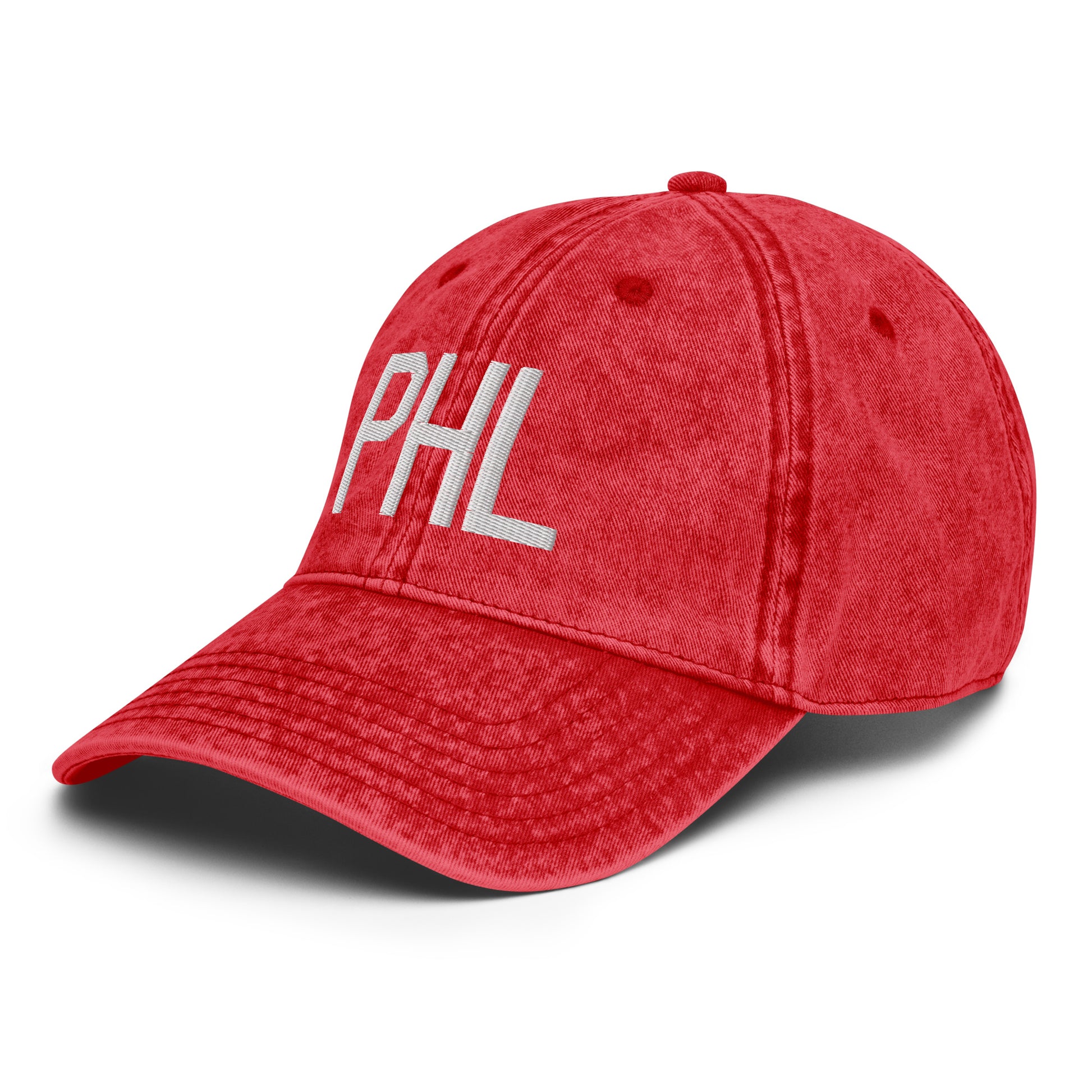Airport Code Twill Cap - White • PHL Philadelphia • YHM Designs - Image 23
