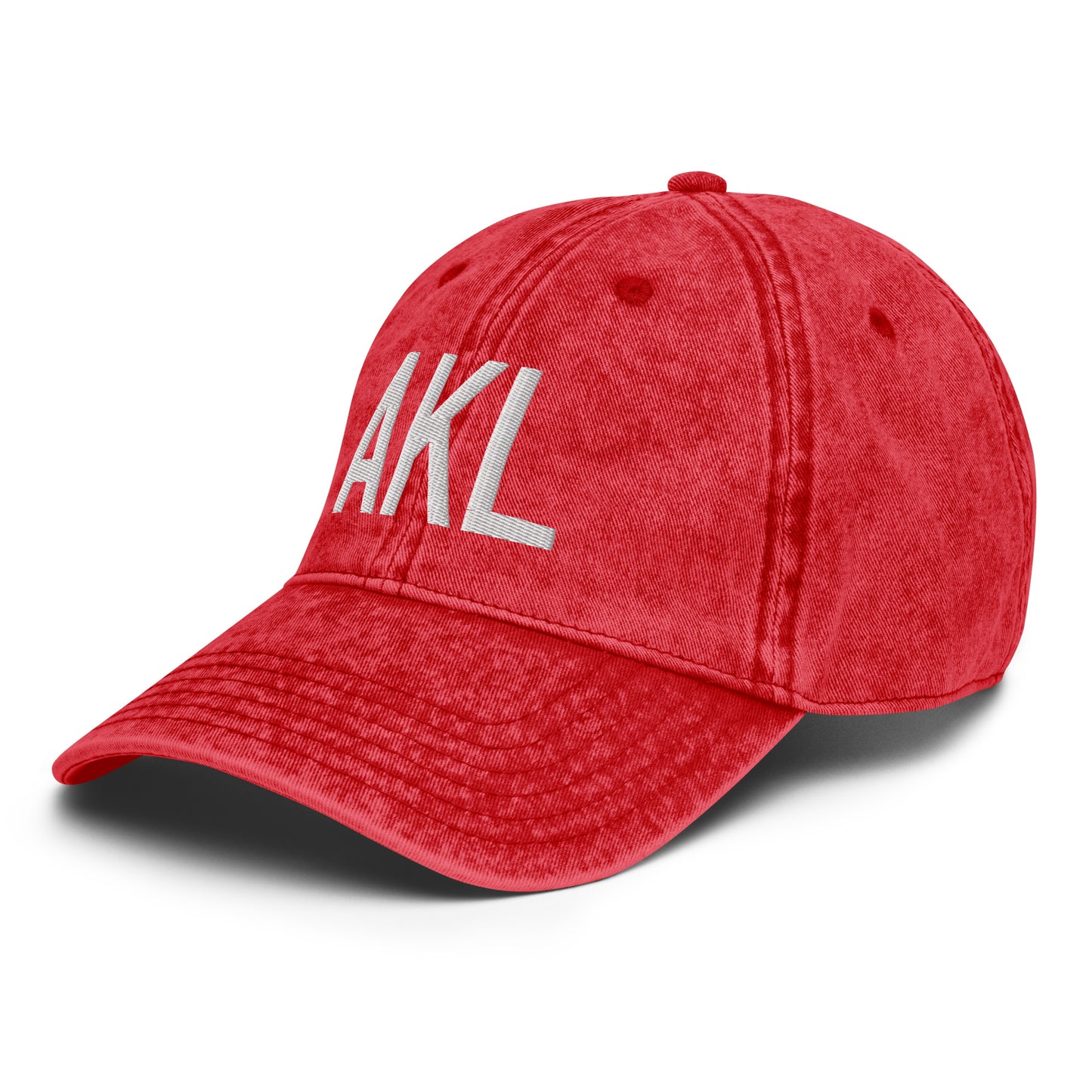 Airport Code Twill Cap - White • AKL Auckland • YHM Designs - Image 23
