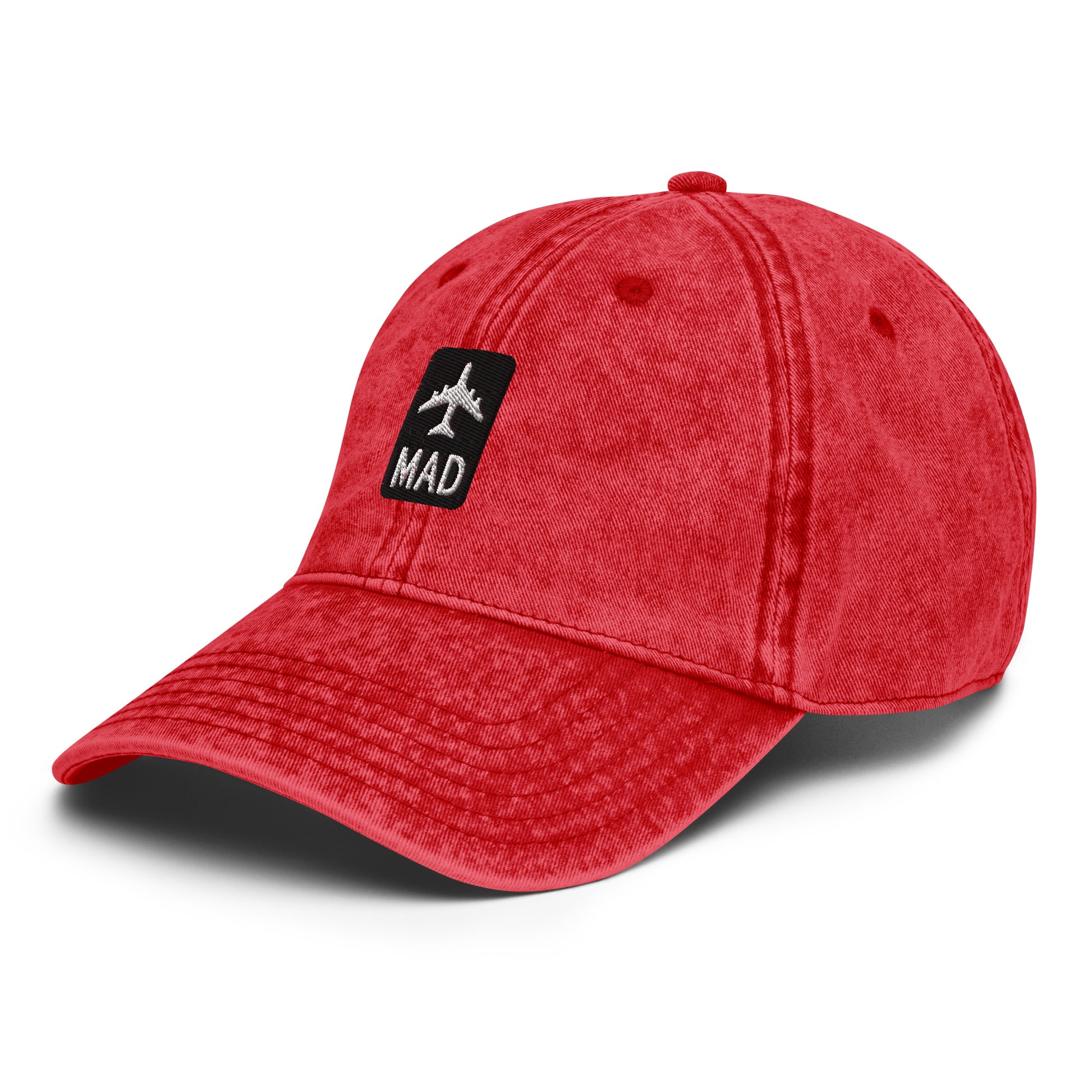 Jetliner Vintage Cotton Twill Baseball Cap • Black/White • MAD Madrid • YHM Designs - Image 18