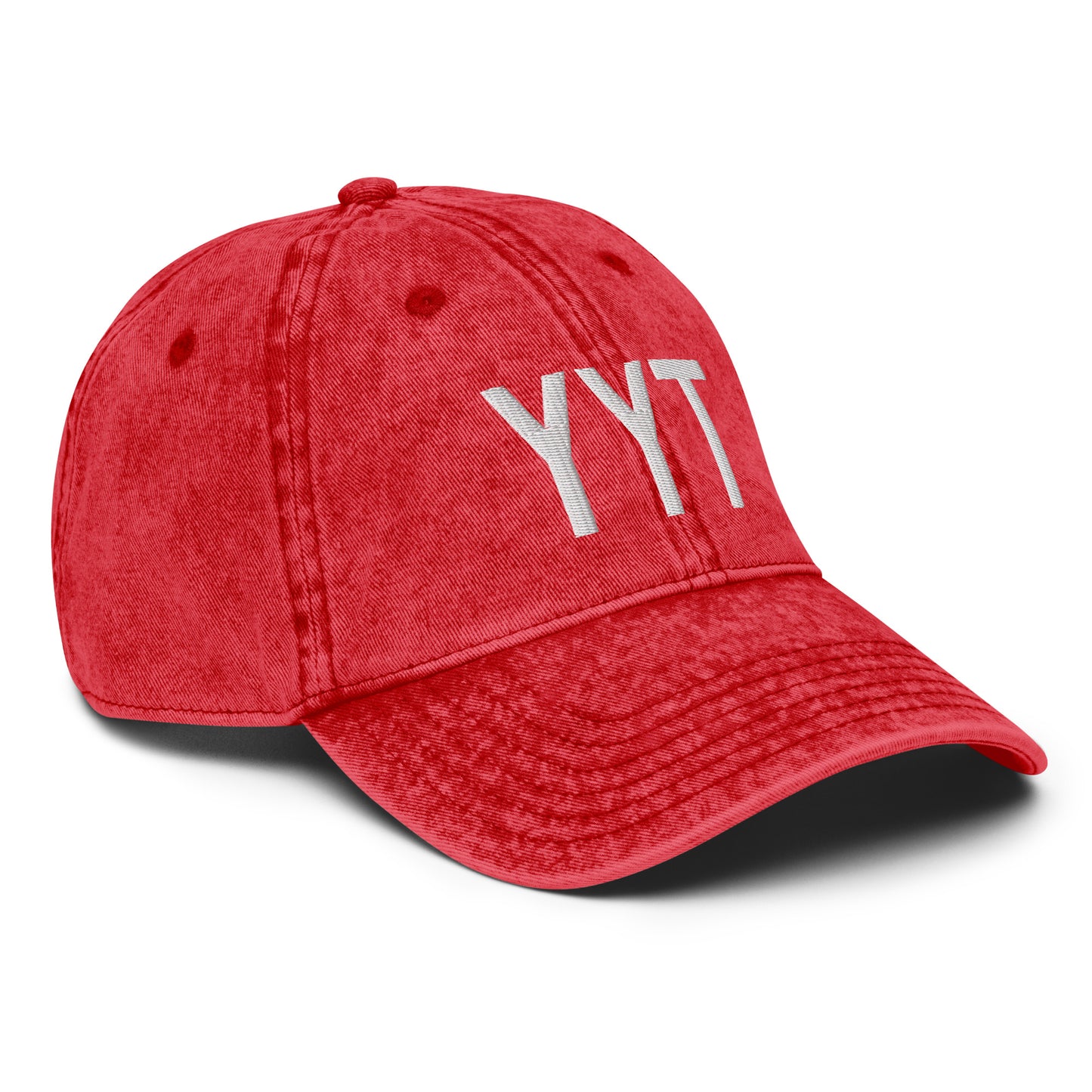 Airport Code Twill Cap - White • YYT St. John's • YHM Designs - Image 24