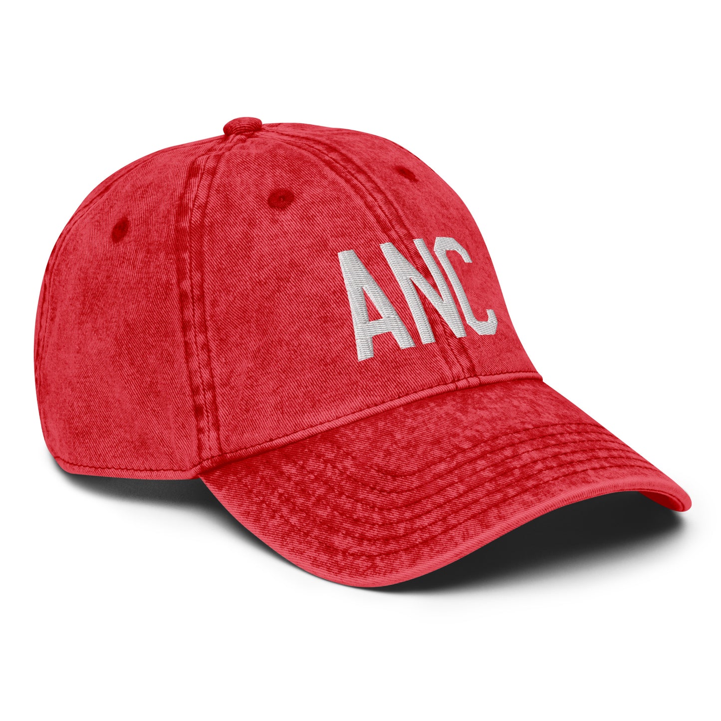 Airport Code Twill Cap - White • ANC Anchorage • YHM Designs - Image 24