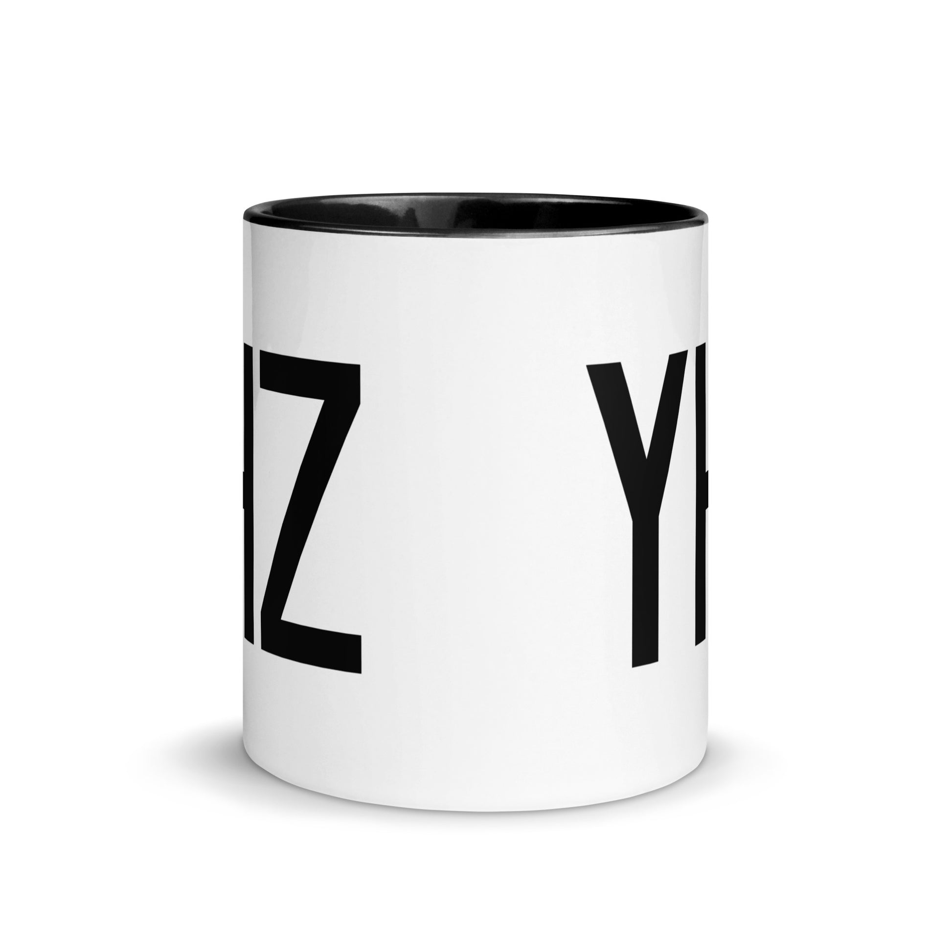 Airport Code Coffee Mug - Black • YHZ Halifax • YHM Designs - Image 02