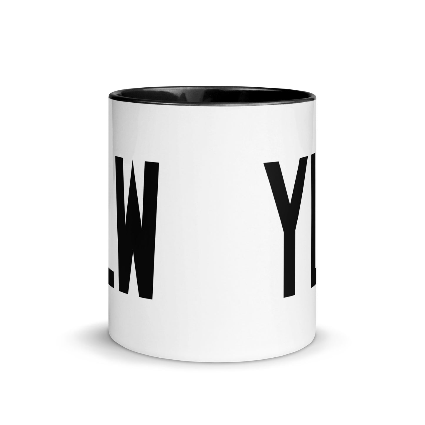 Airport Code Coffee Mug - Black • YLW Kelowna • YHM Designs - Image 02