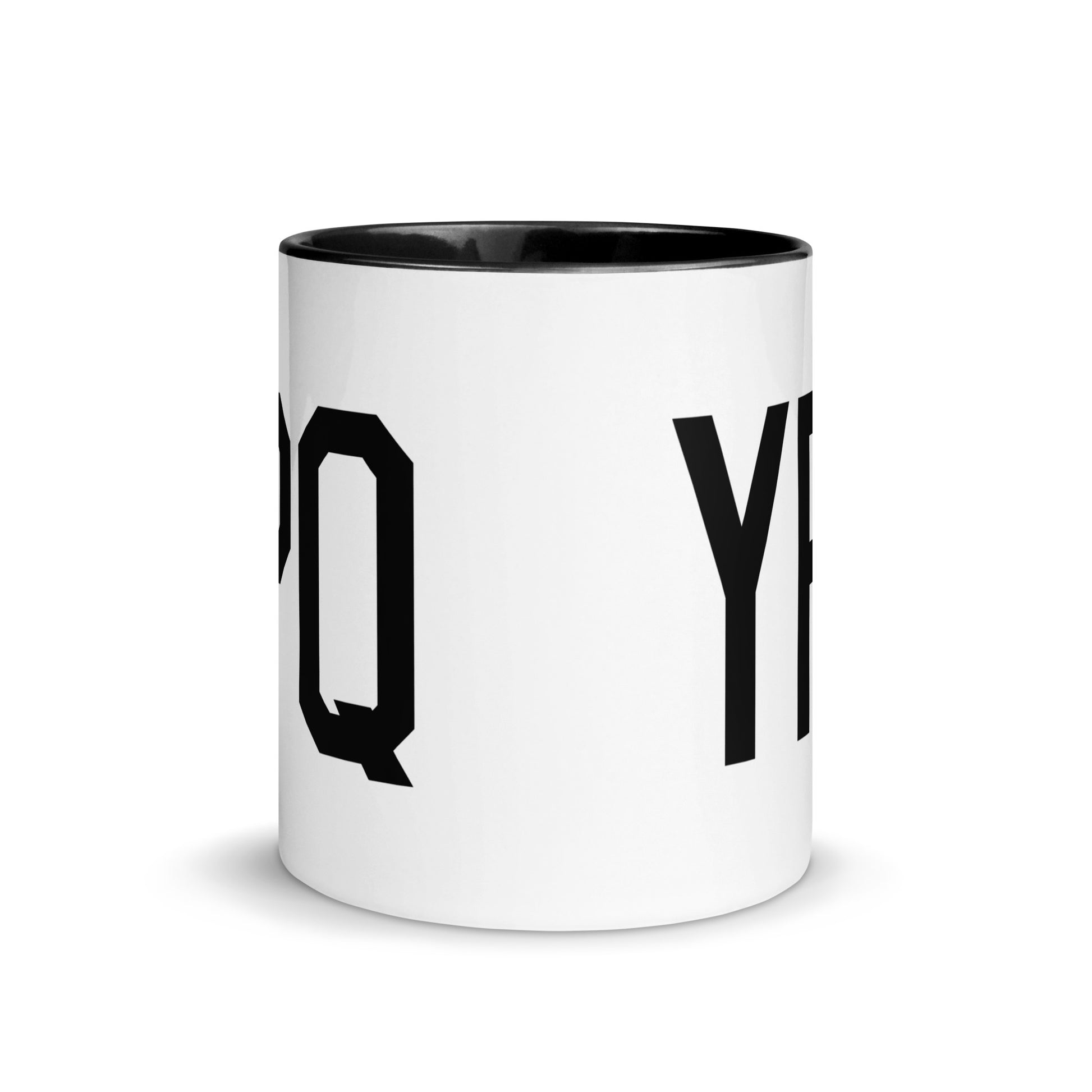 Airport Code Coffee Mug - Black • YPQ Peterborough • YHM Designs - Image 02