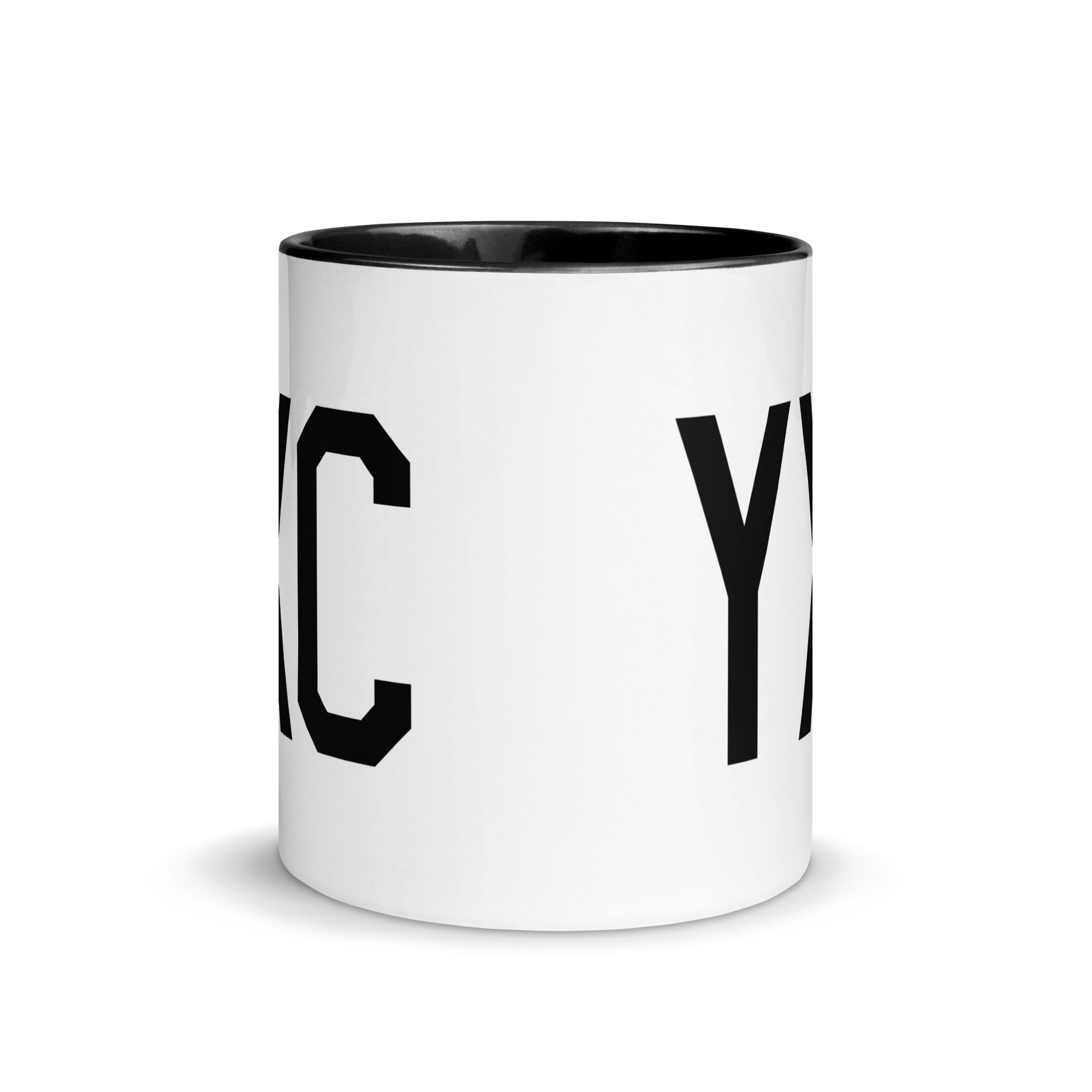 Airport Code Coffee Mug - Black • YXC Cranbrook • YHM Designs - Image 02