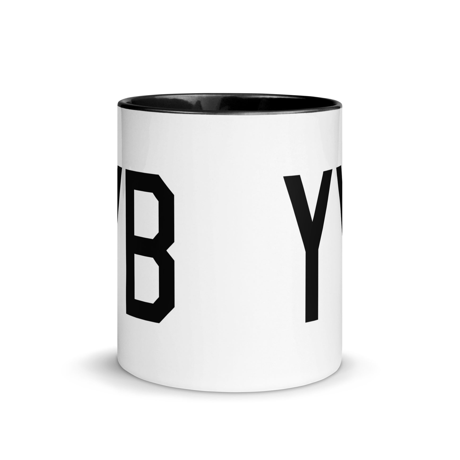 Airport Code Coffee Mug - Black • YYB North Bay • YHM Designs - Image 02