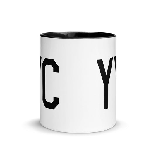 Airport Code Coffee Mug - Black • YYC Calgary • YHM Designs - Image 02