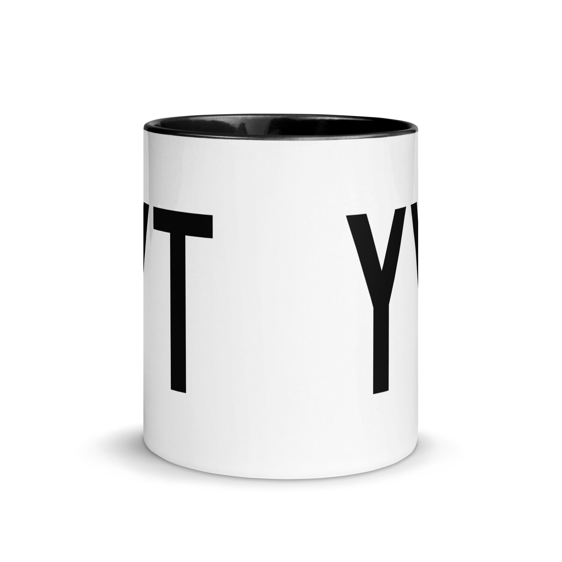 Airport Code Coffee Mug - Black • YYT St. John's • YHM Designs - Image 02