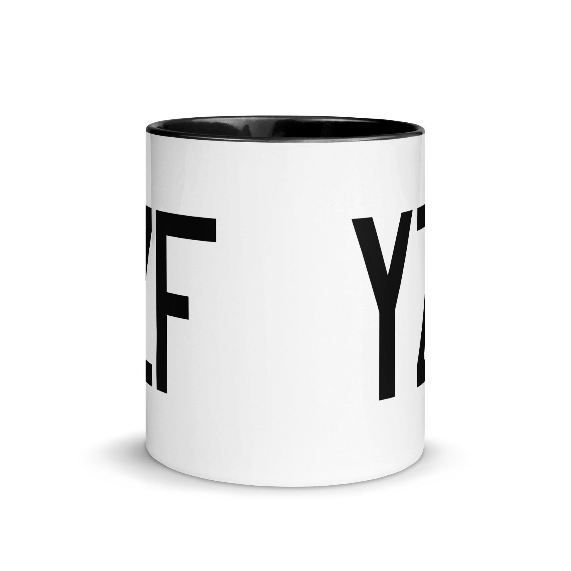 Airport Code Coffee Mug - Black • YZF Yellowknife • YHM Designs - Image 02