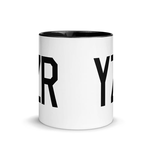 Aviation-Theme Coffee Mug - Black • YZR Sarnia • YHM Designs - Image 02